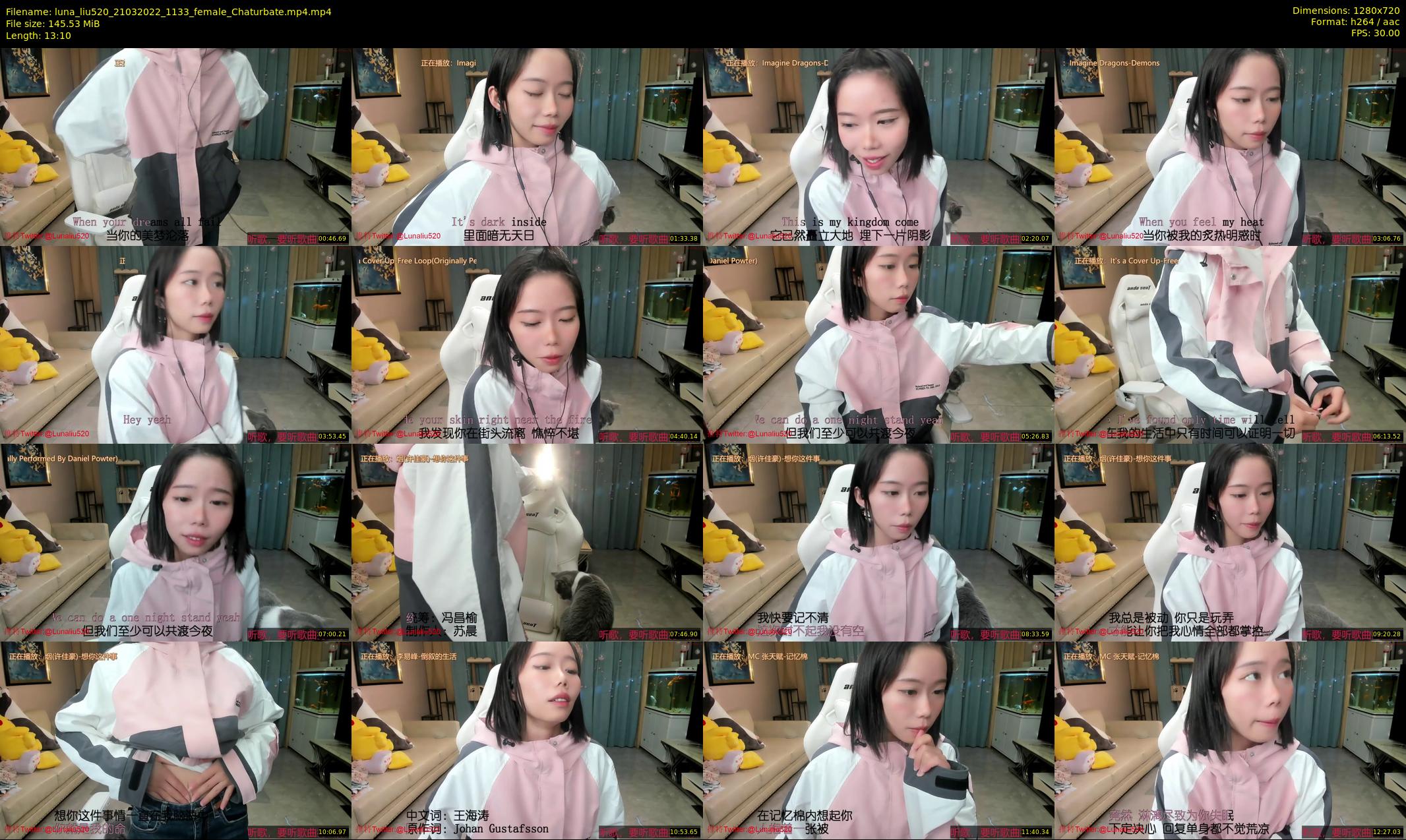 luna_liu520 — 14 minute Chaturbate female cam show recording, 720p, Mar 21, 2022