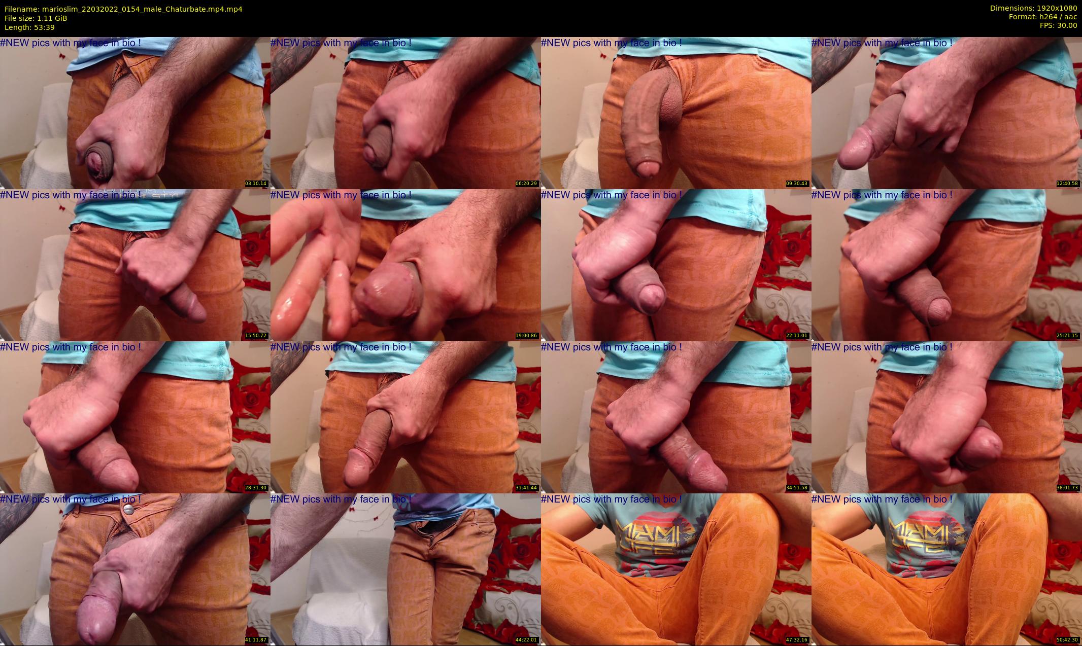 marioslim — 54 minute Chaturbate male cam show recording, 1080p, Mar 22, 2022
