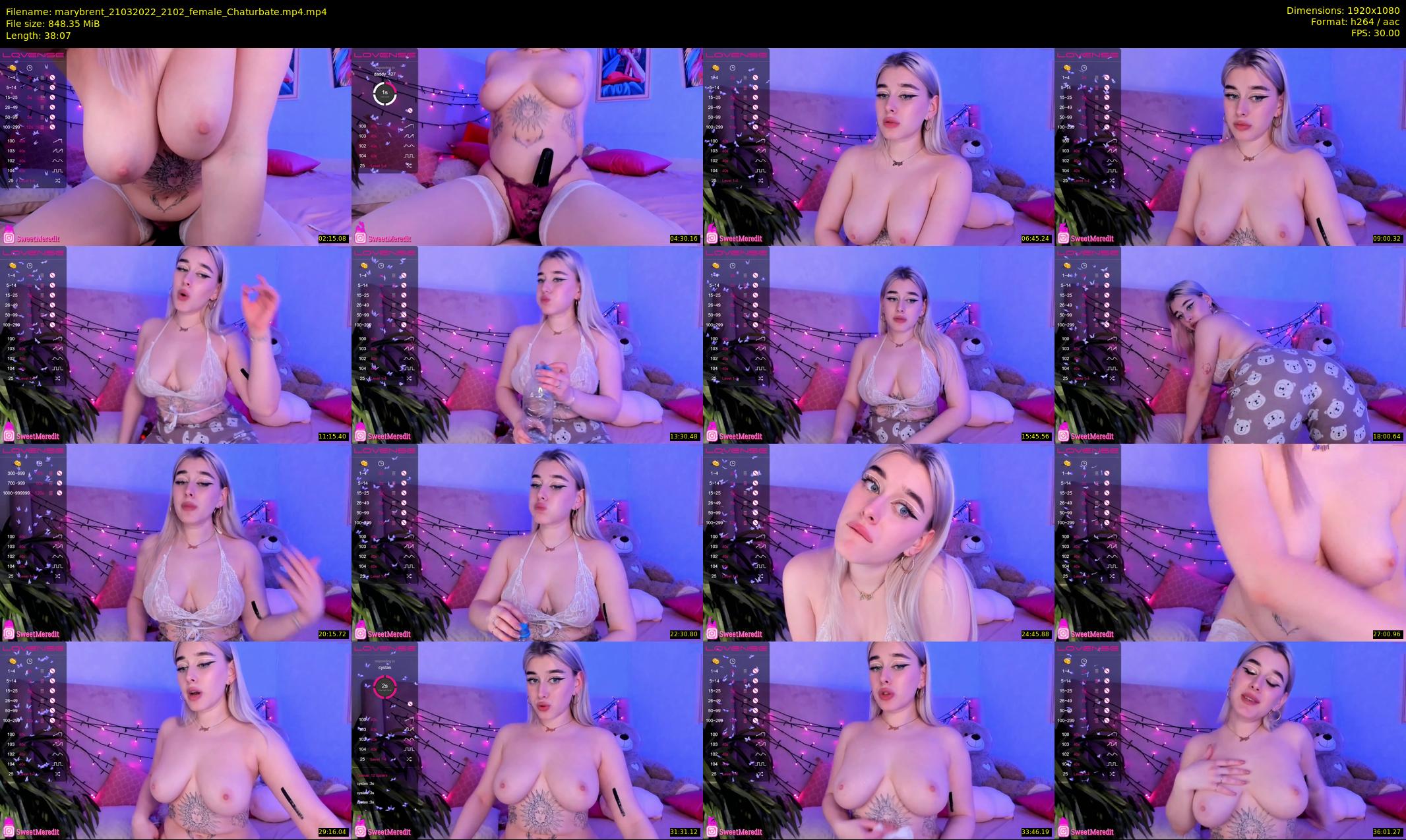 marybrent — 39 minute Chaturbate female cam show recording, 1080p, Mar 21, 2022