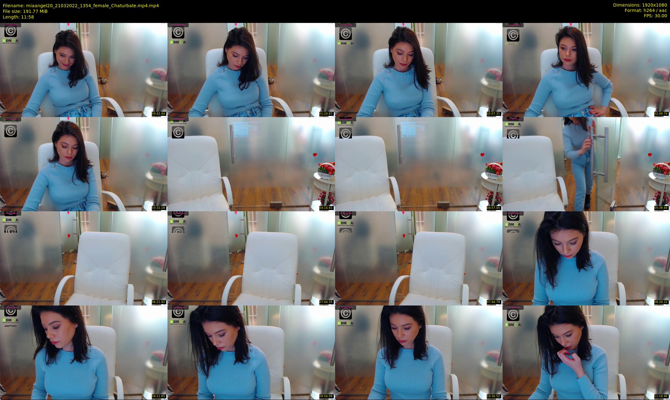 miaangel20 — 12 minute Chaturbate female cam show recording, 1080p, Mar 21, 2022
