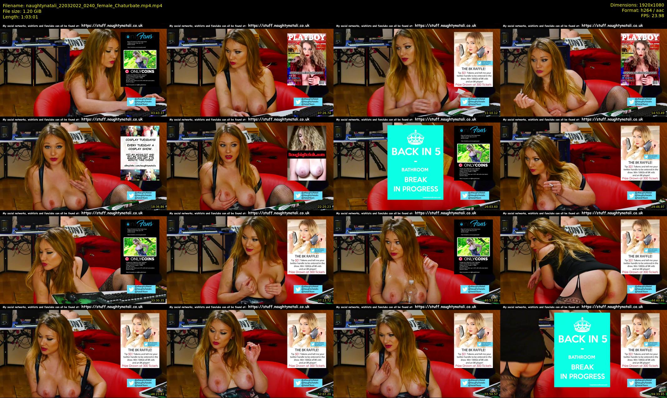 naughtynatali — 64 minute Chaturbate female cam show recording, 1080p, Mar 22, 2022