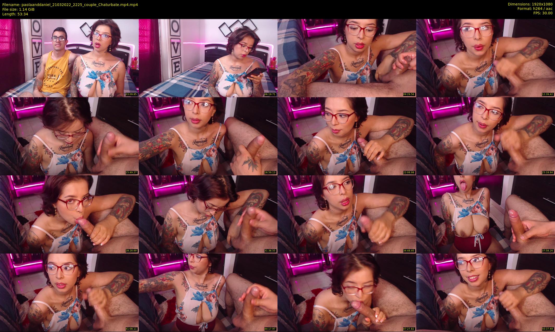 paolaanddaniel — 54 minute Chaturbate couple cam show recording, 1080p, Mar 21, 2022