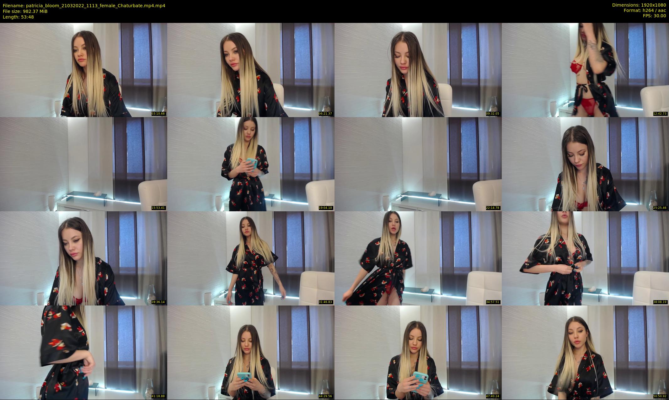 patricia_bloom — 54 minute Chaturbate female cam show recording, 1080p, Mar 21, 2022