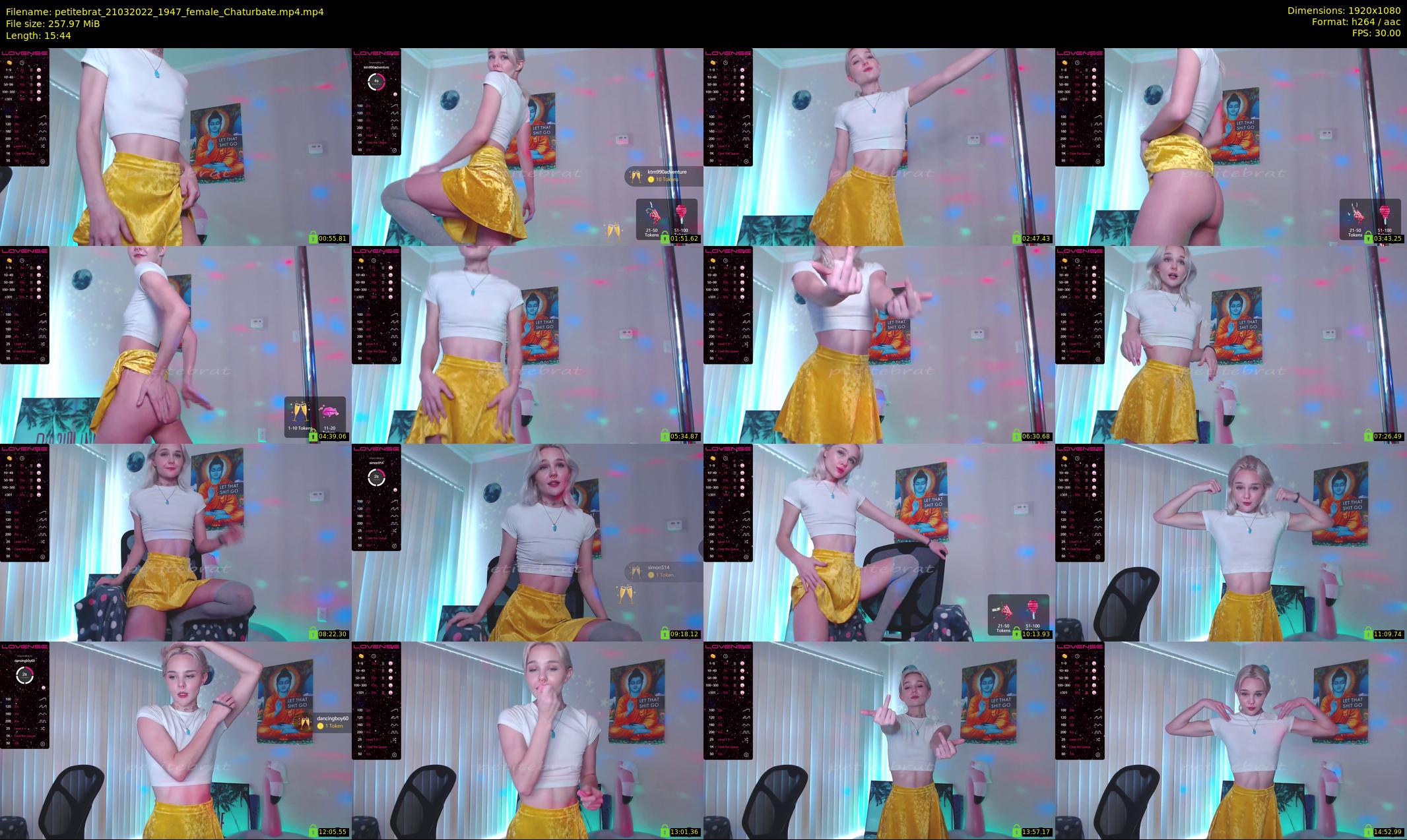 petitebrat — 16 minute Chaturbate female cam show recording, 1080p, Mar 21, 2022
