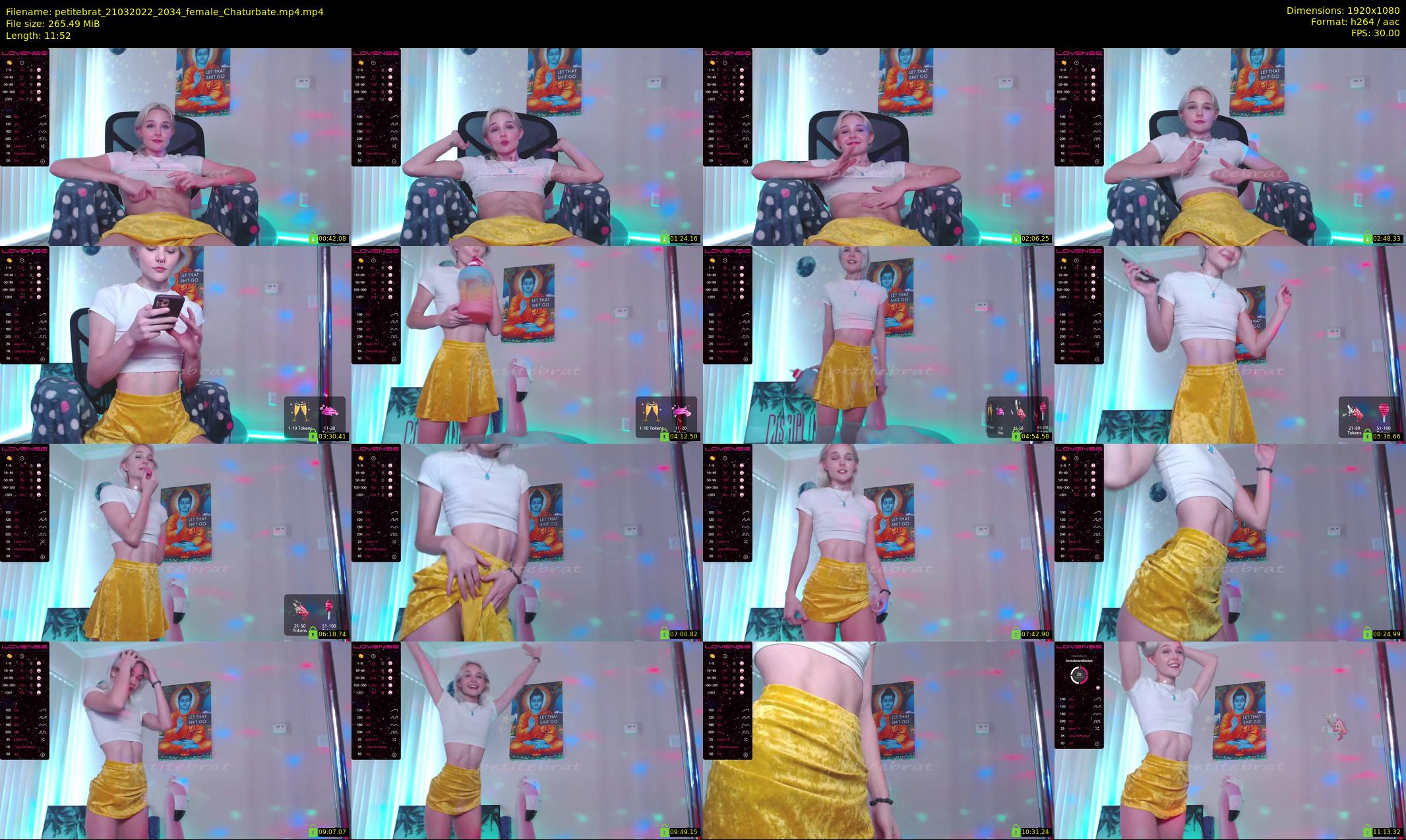 petitebrat — 12 minute Chaturbate female cam show recording, 1080p, Mar 21, 2022