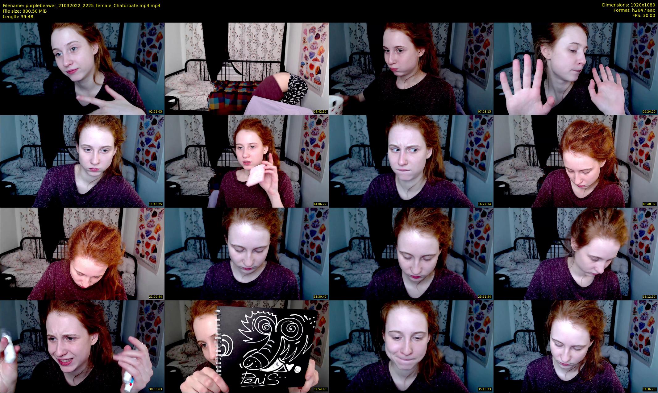 purplebeawer — 40 minute Chaturbate female cam show recording, 1080p, Mar 21, 2022
