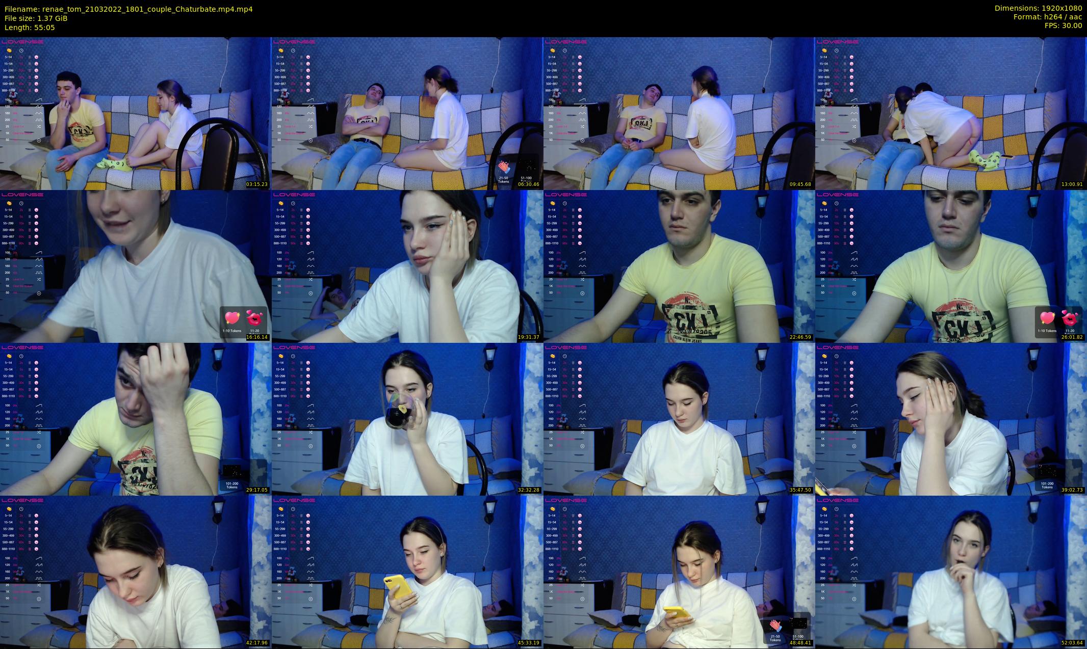 renae_tom — 56 minute Chaturbate couple cam show recording, 1080p, Mar 21, 2022