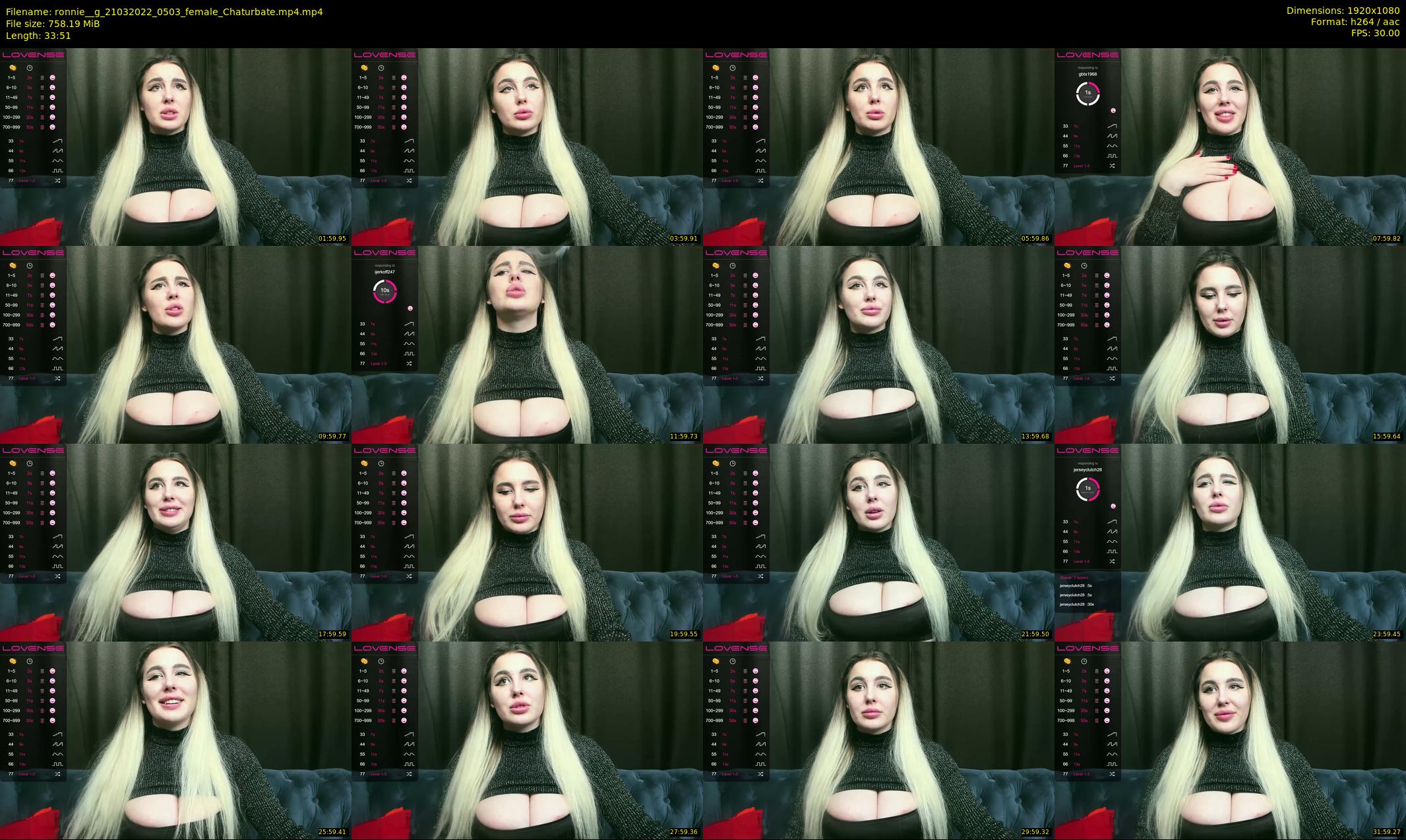 ronnie__g — 34 minute Chaturbate female cam show recording, 1080p, Mar 21, 2022
