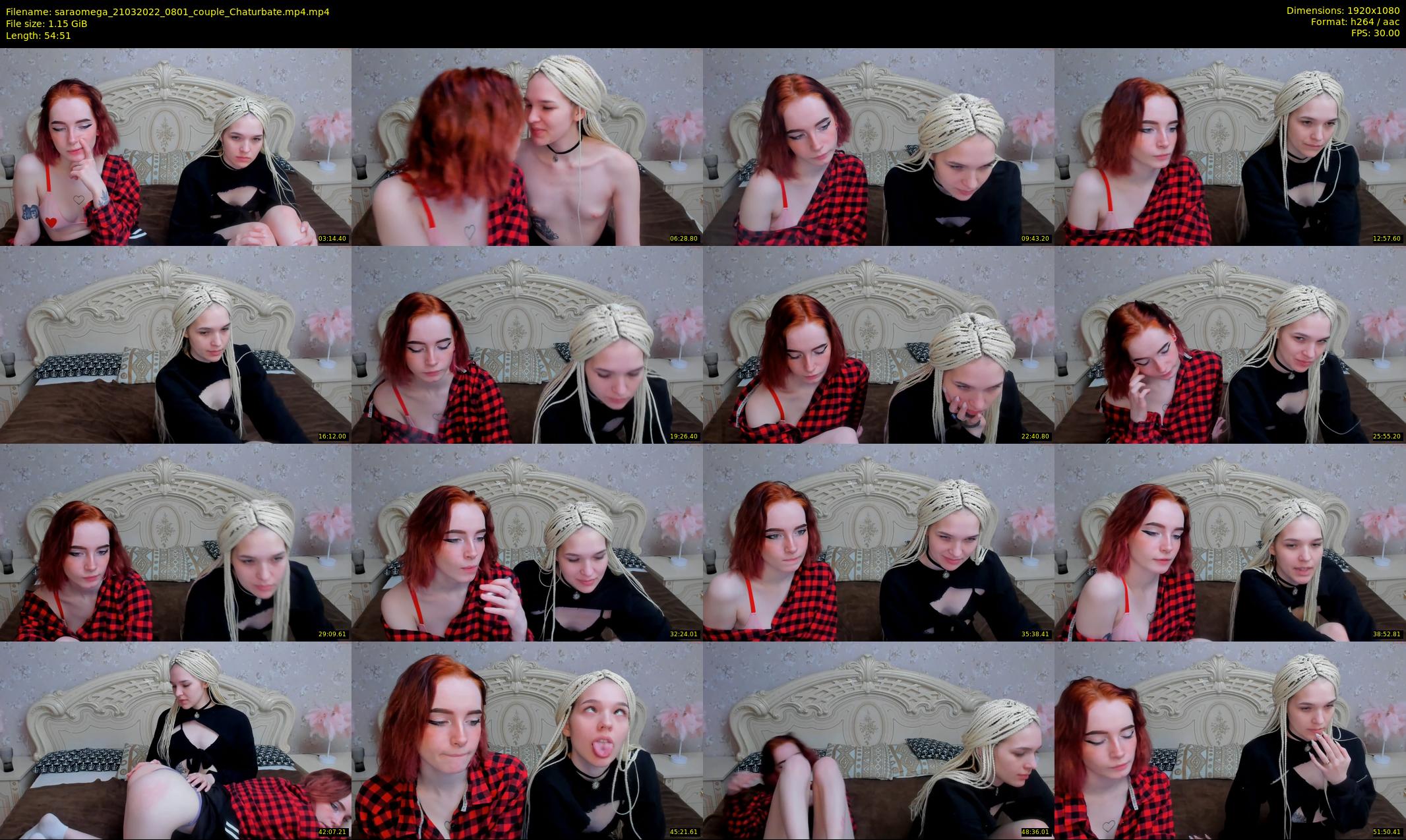 saraomega — 55 minute Chaturbate couple cam show recording, 1080p, Mar 21, 2022