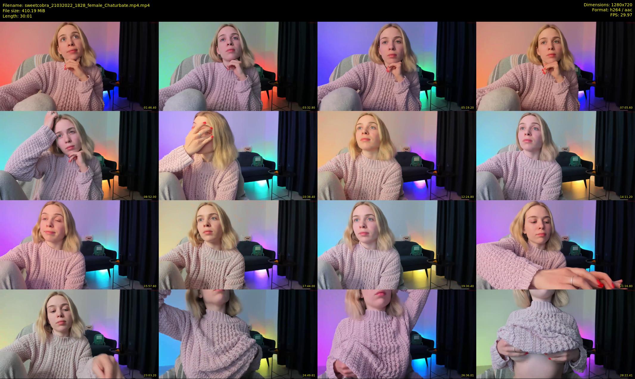 sweetcobra — 31 minute Chaturbate female cam show recording, 720p, Mar 21, 2022
