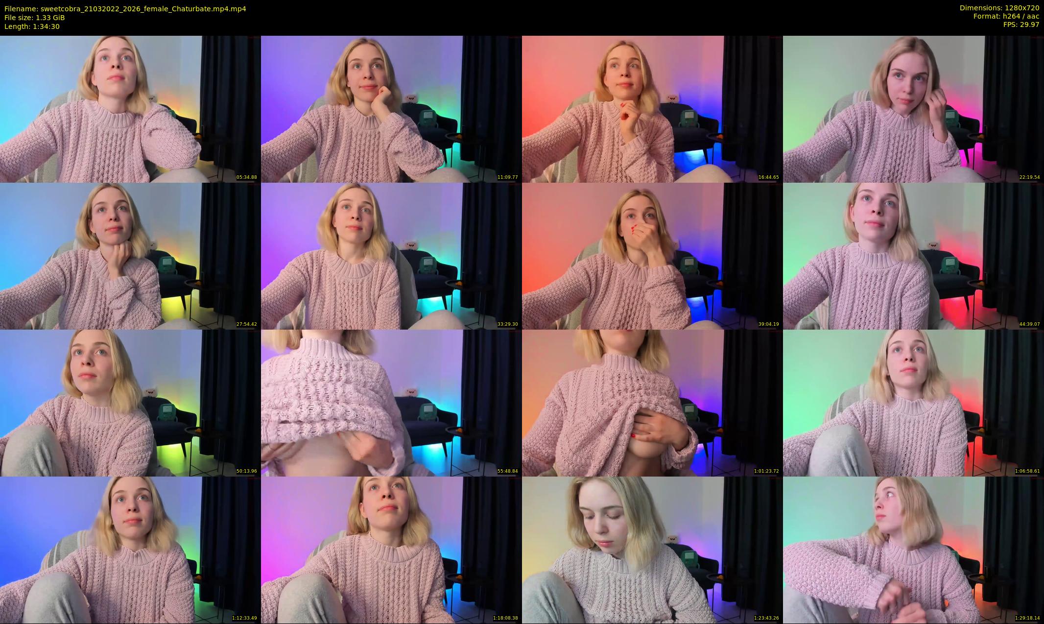 sweetcobra — 95 minute Chaturbate female cam show recording, 720p, Mar 21, 2022