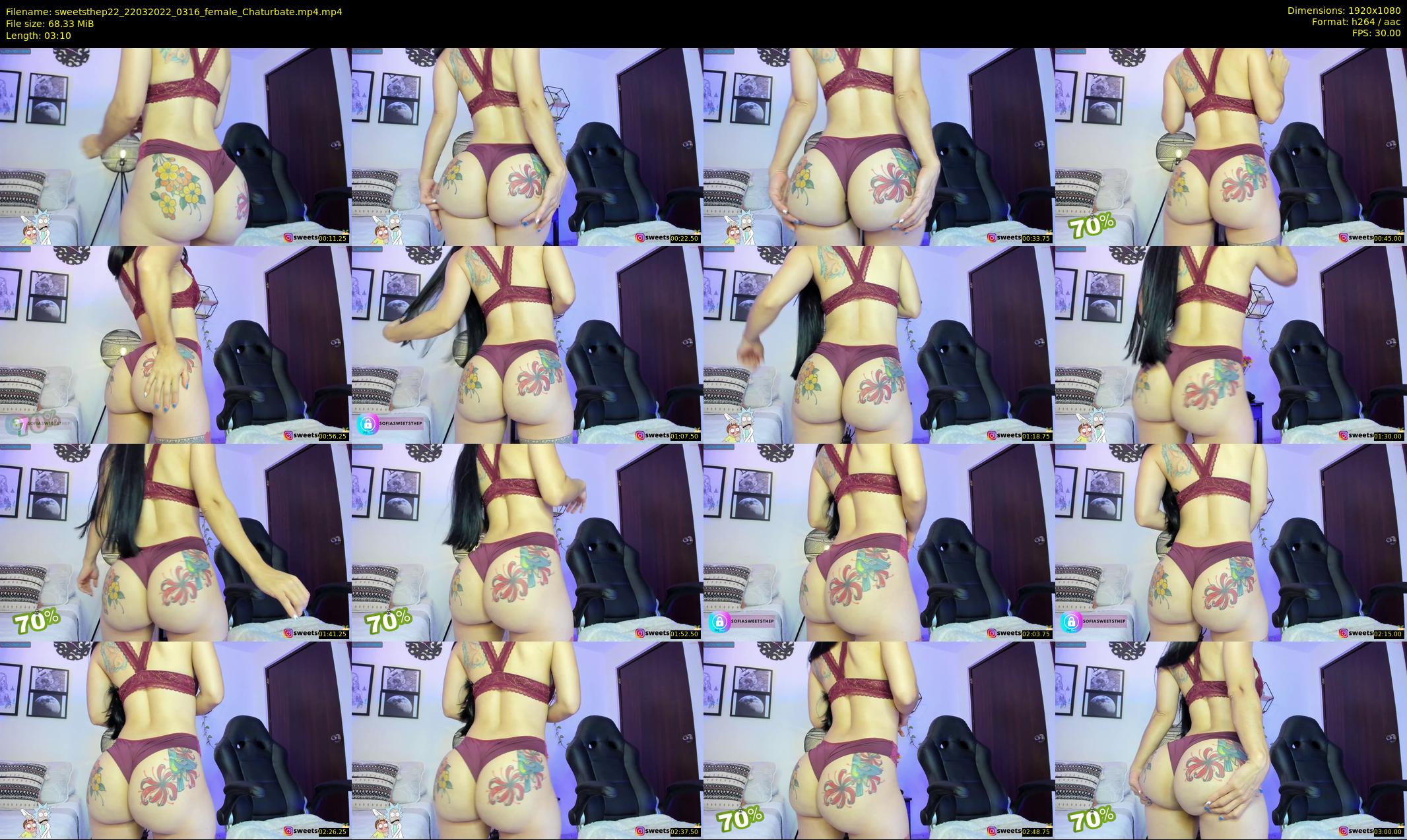 sweetsthep22 — 4 minute Chaturbate female cam show recording, 1080p, Mar 22, 2022