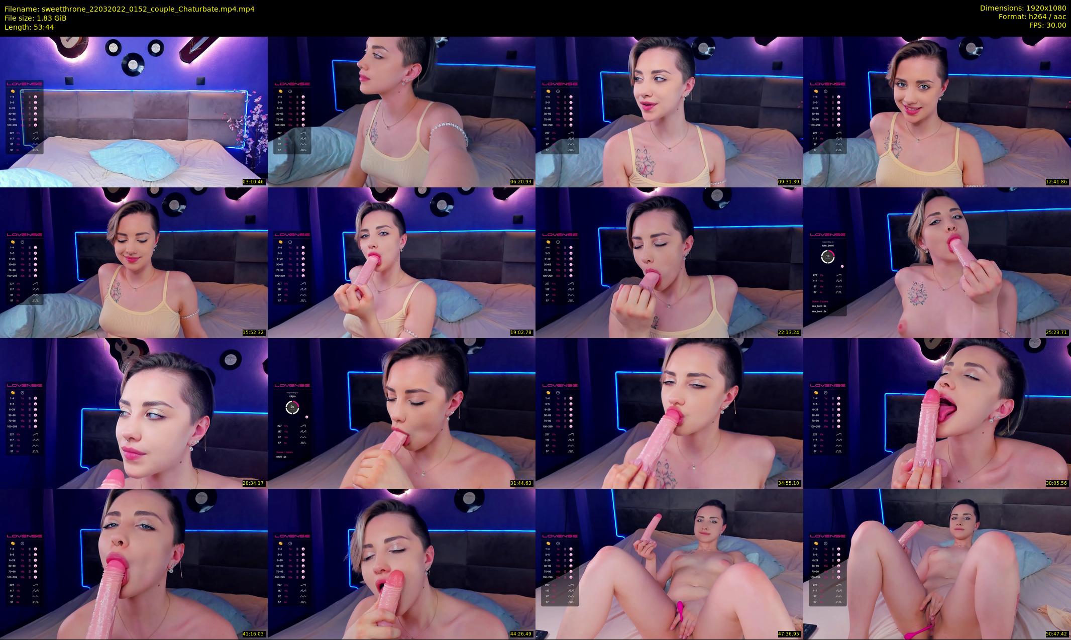 sweetthrone — 54 minute Chaturbate couple cam show recording, 1080p, Mar 22, 2022