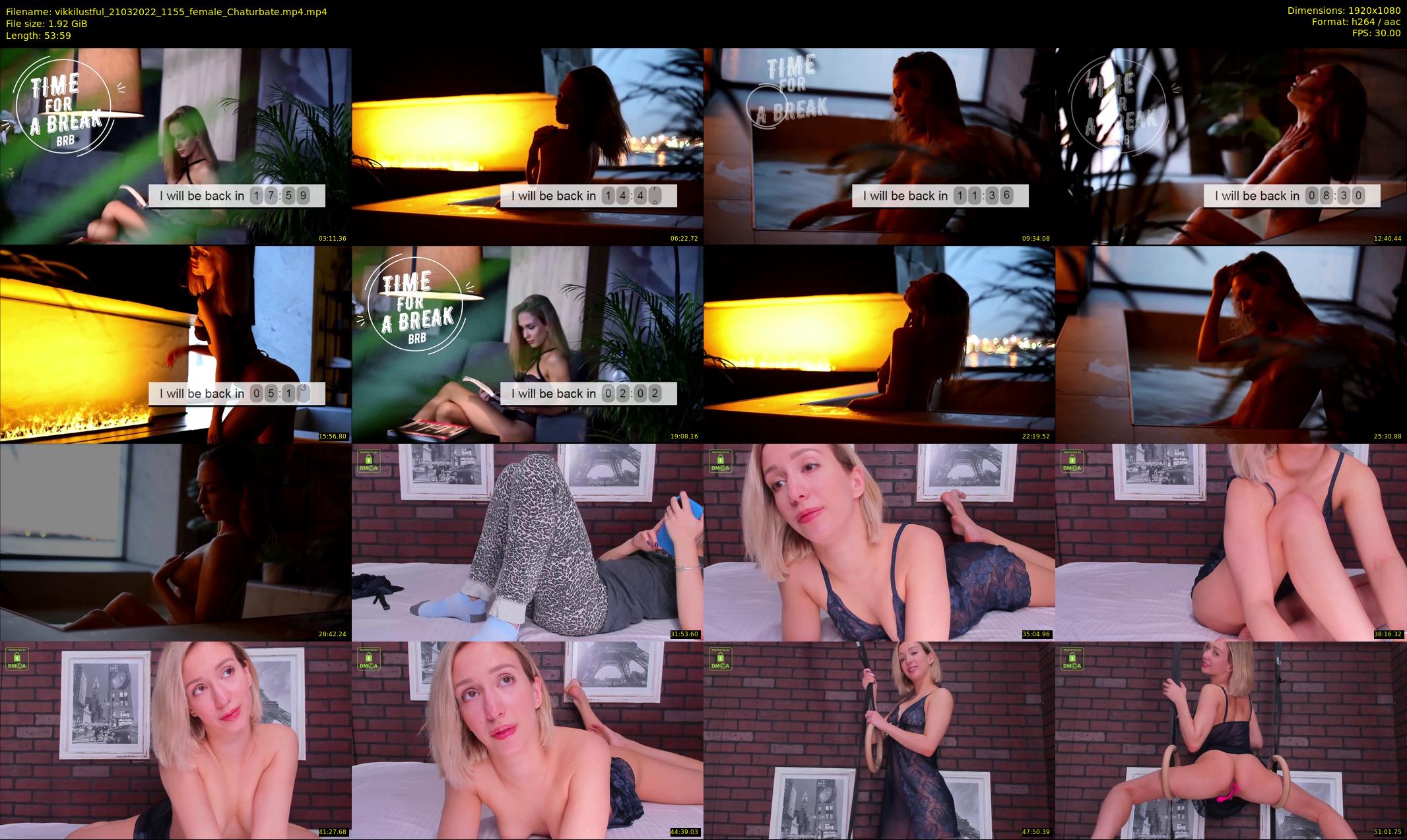vikkilustful — 54 minute Chaturbate female cam show recording, 1080p, Mar 21, 2022