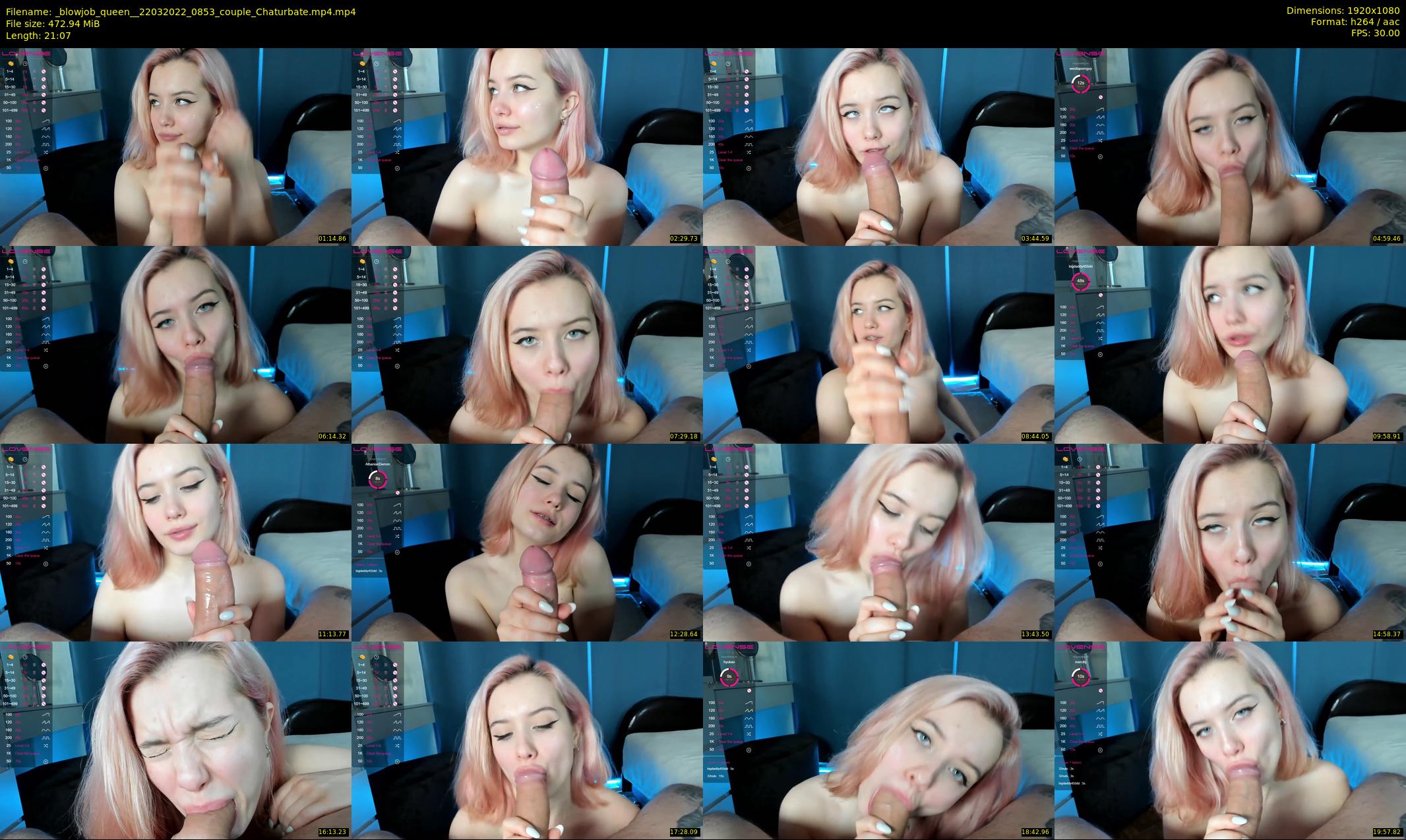 _blowjob_queen_ — 22 minute Chaturbate couple cam show recording, 1080p, Mar 22, 2022