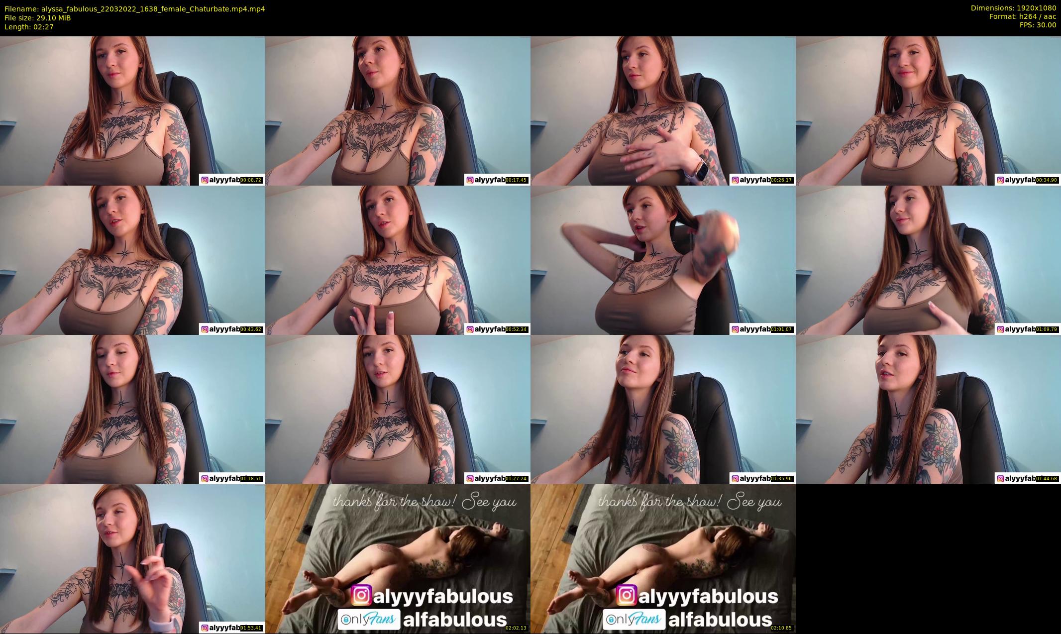 alyssa_fabulous — 3 minute Chaturbate female cam show recording, 1080p, Mar 22, 2022