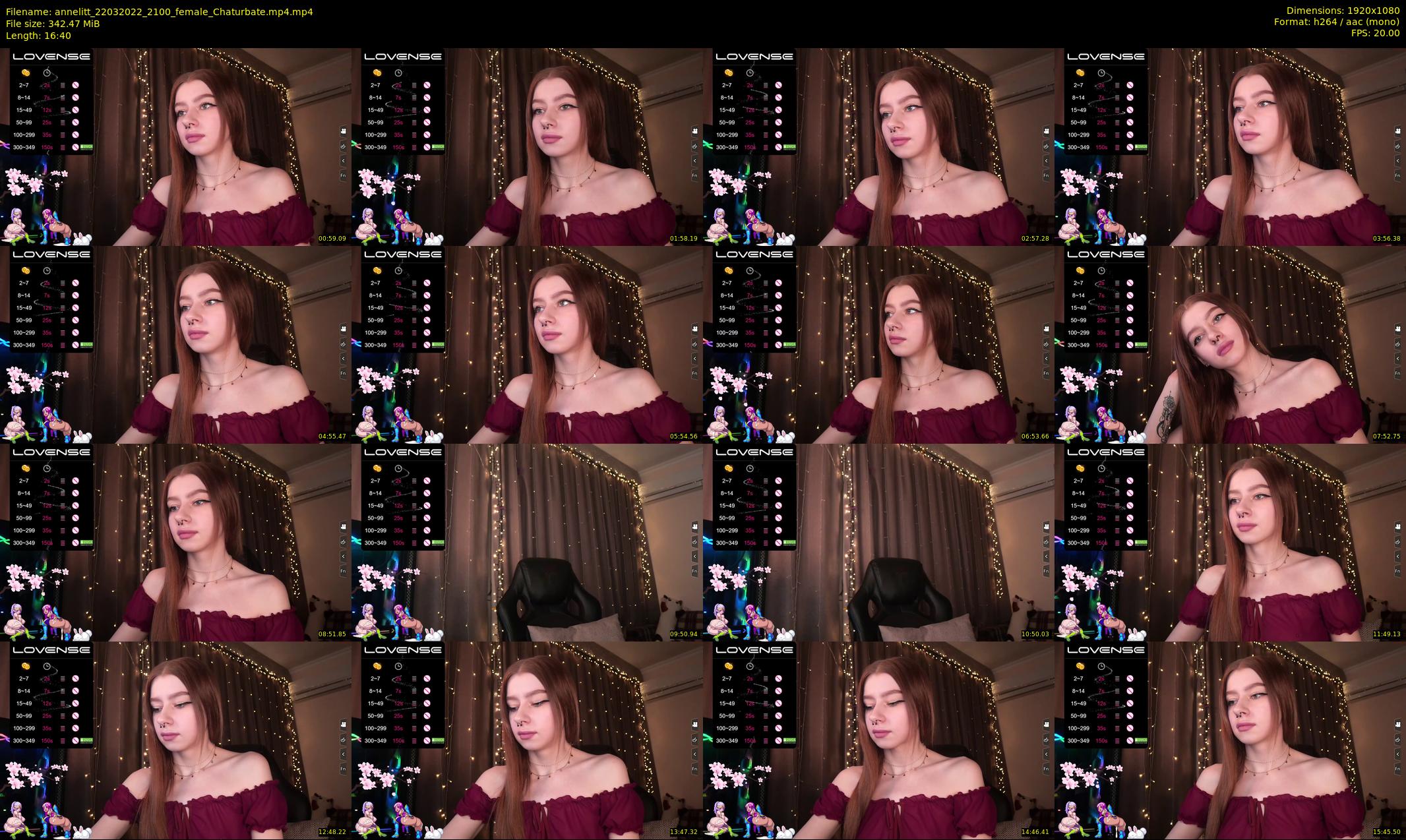 annelitt — 17 minute Chaturbate female cam show recording, 1080p, Mar 22, 2022