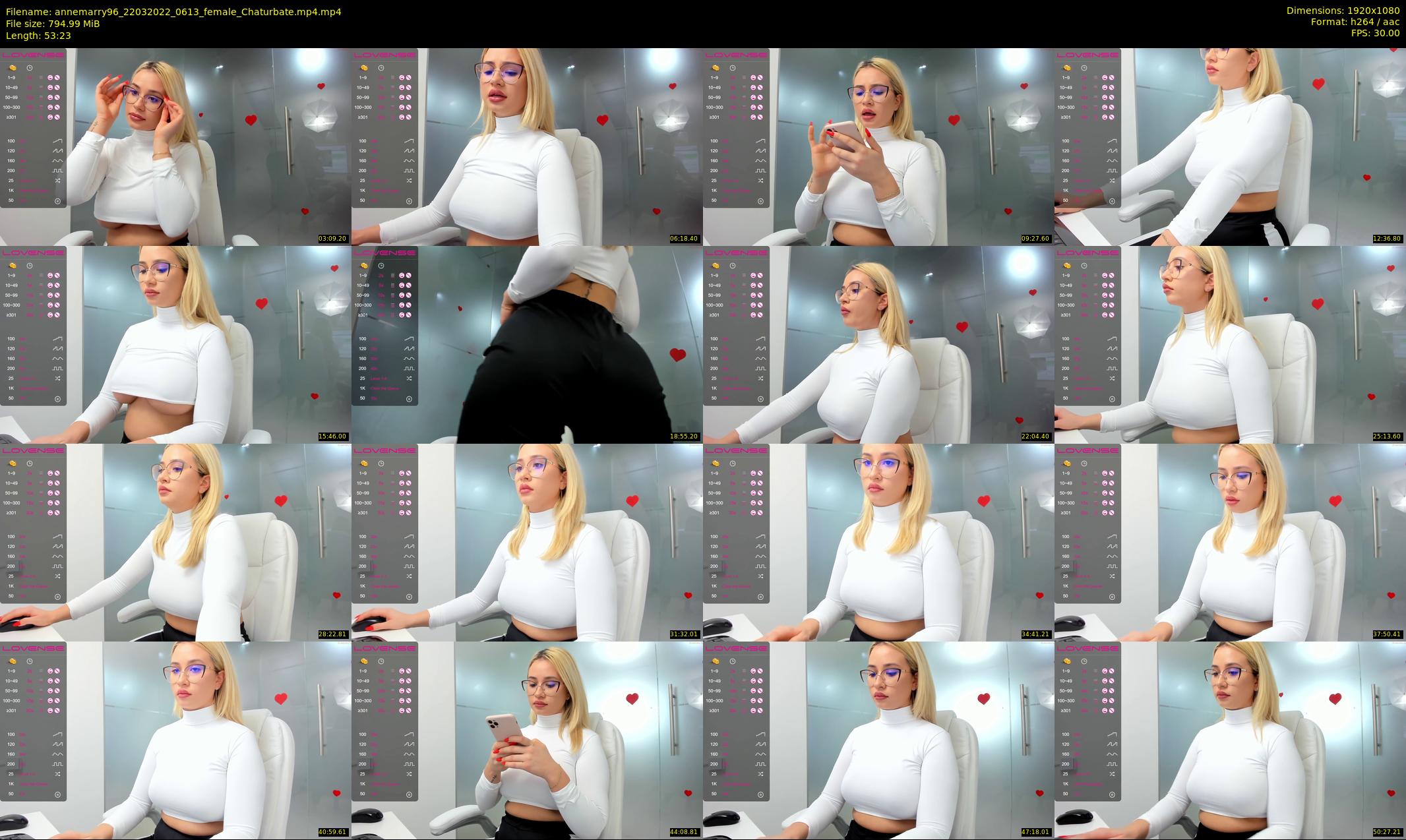 annemarry96 — 54 minute Chaturbate female cam show recording, 1080p, Mar 22, 2022