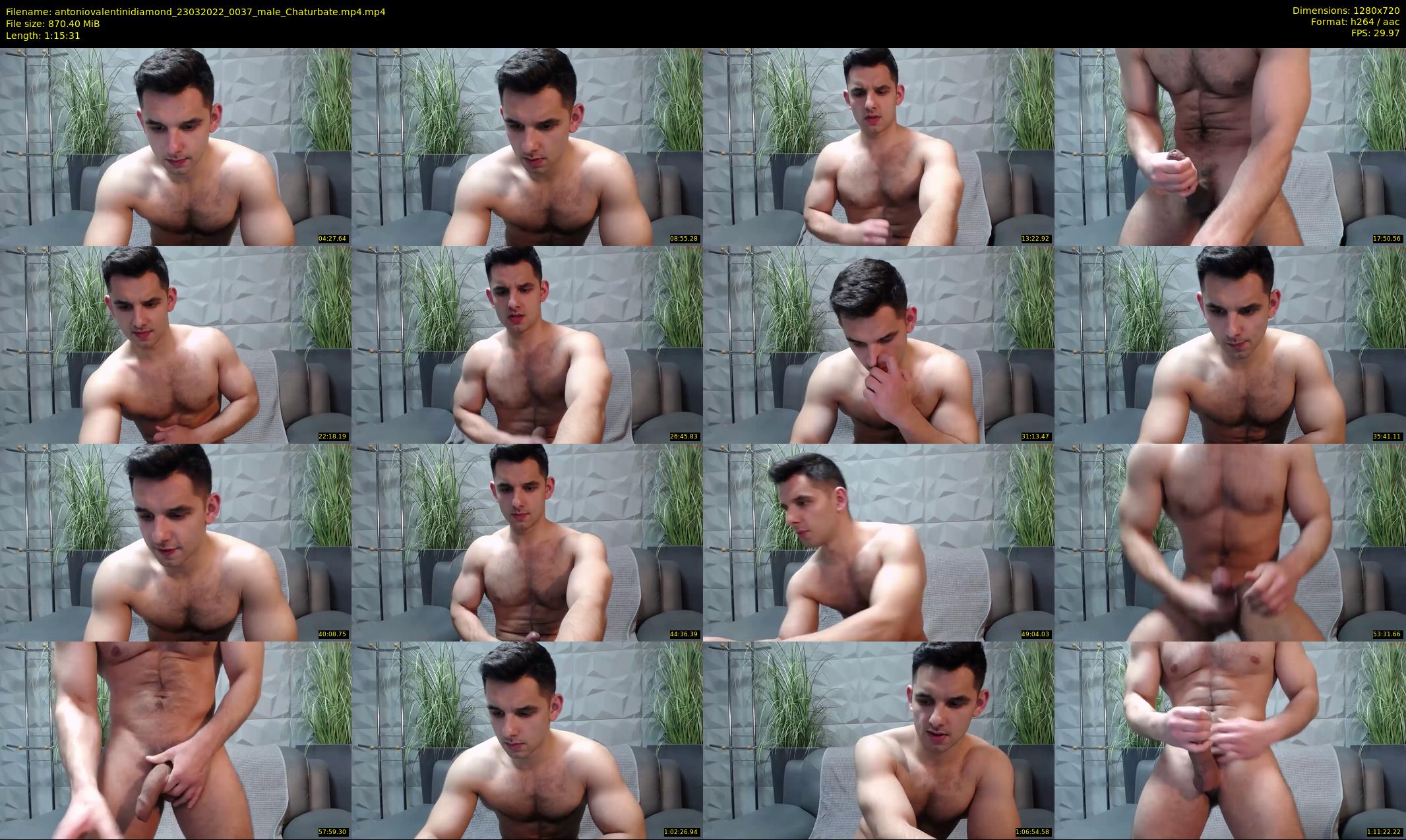 antoniovalentinidiamond — 76 minute Chaturbate male cam show recording, 720p, Mar 23, 2022