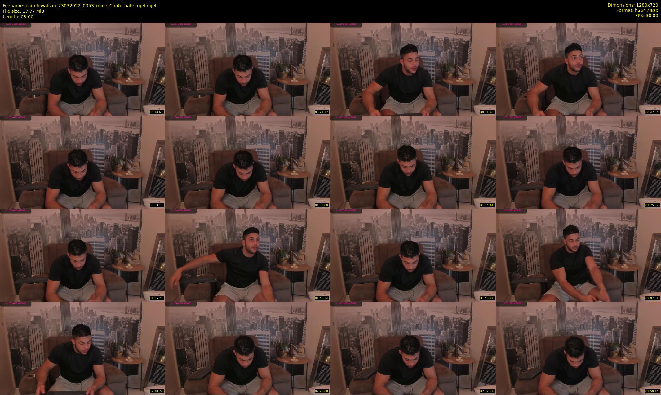camilowatson — 3 minute Chaturbate male cam show recording, 720p, Mar 23, 2022