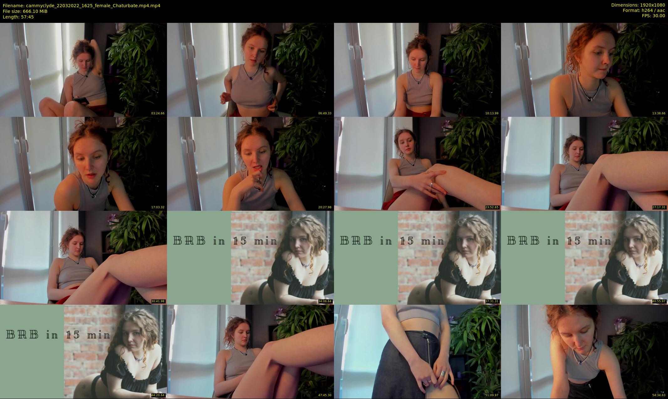 cammyclyde — 58 minute Chaturbate female cam show recording, 1080p, Mar 22, 2022