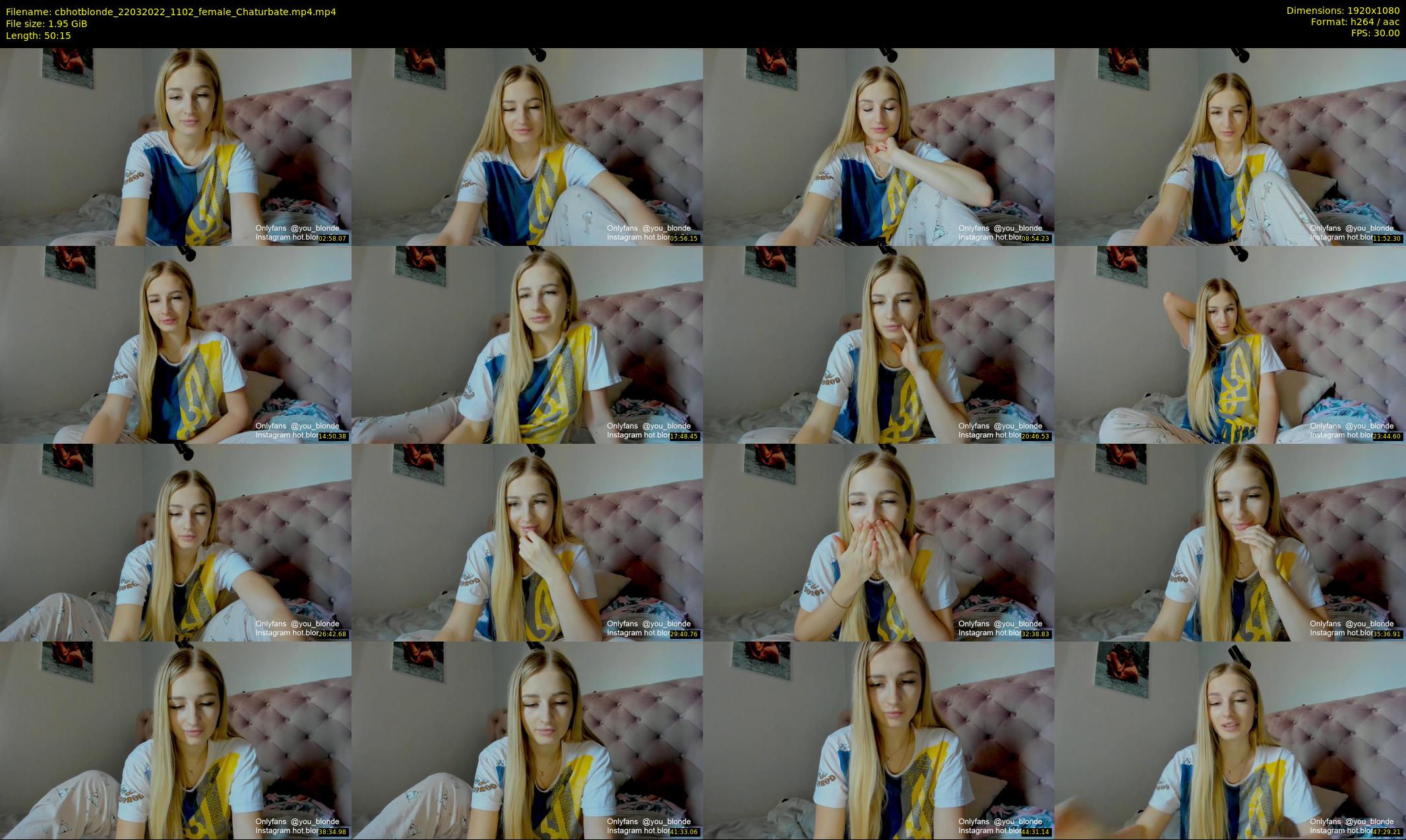 cbhotblonde — 51 minute Chaturbate female cam show recording, 1080p, Mar 22, 2022