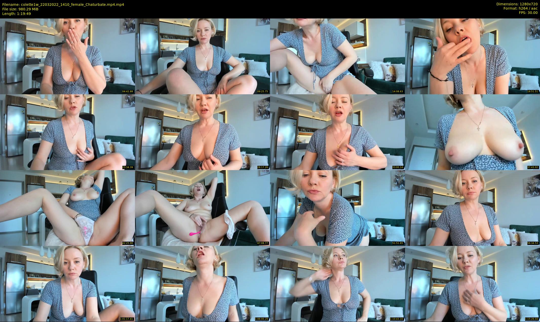 colette1w — 80 minute Chaturbate female cam show recording, 720p, Mar 22, 2022