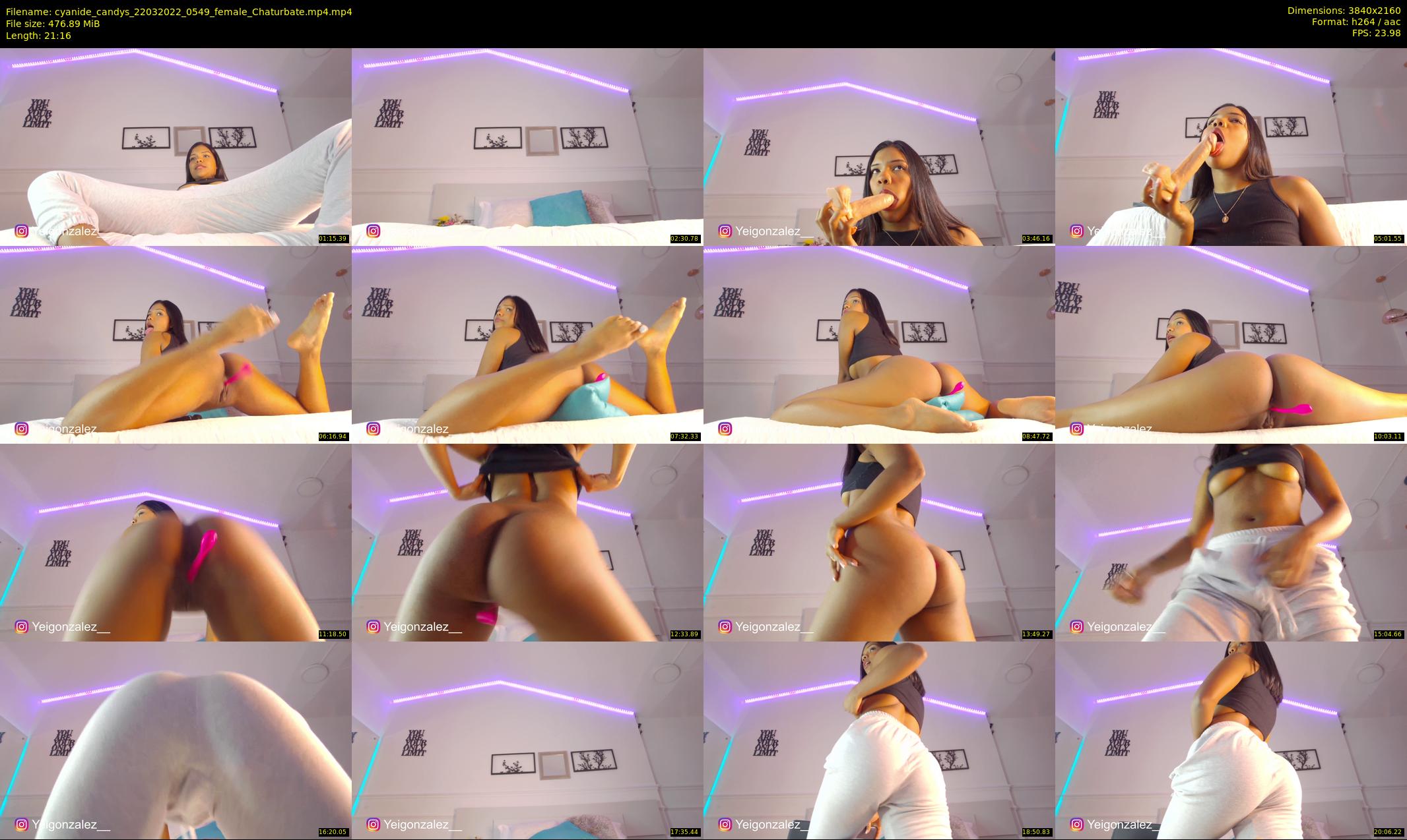 cyanide_candys — 22 minute Chaturbate female cam show recording, 4K, Mar 22, 2022