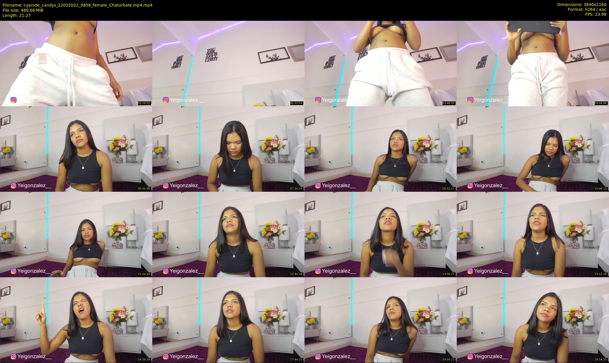 cyanide_candys — 22 minute Chaturbate female cam show recording, 4K, Mar 22, 2022