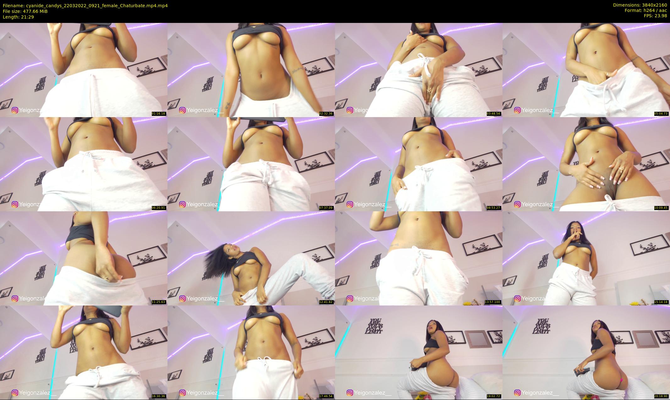 cyanide_candys — 22 minute Chaturbate female cam show recording, 4K, Mar 22, 2022