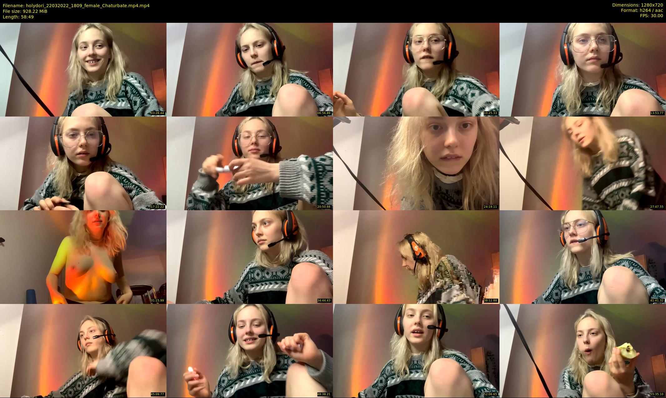 holydori — 59 minute Chaturbate female cam show recording, 720p, Mar 22, 2022
