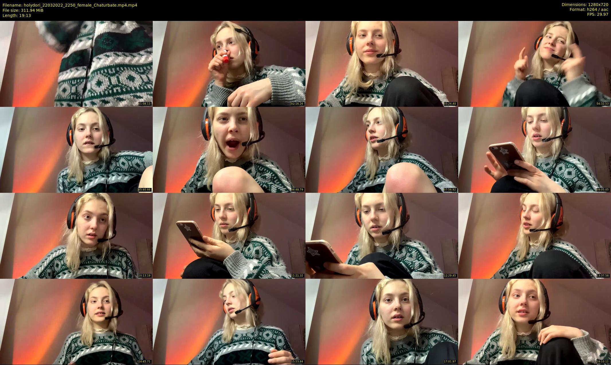 holydori — 20 minute Chaturbate female cam show recording, 720p, Mar 22, 2022