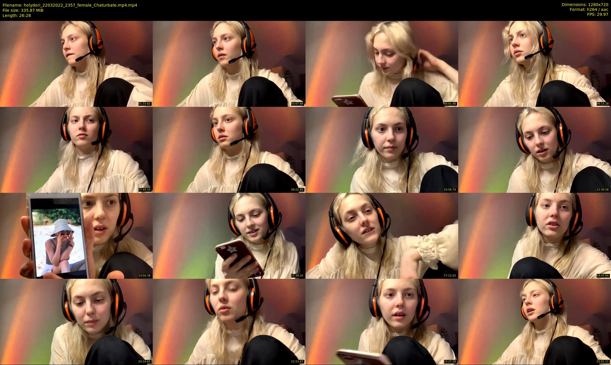 holydori — 27 minute Chaturbate female cam show recording, 720p, Mar 22, 2022