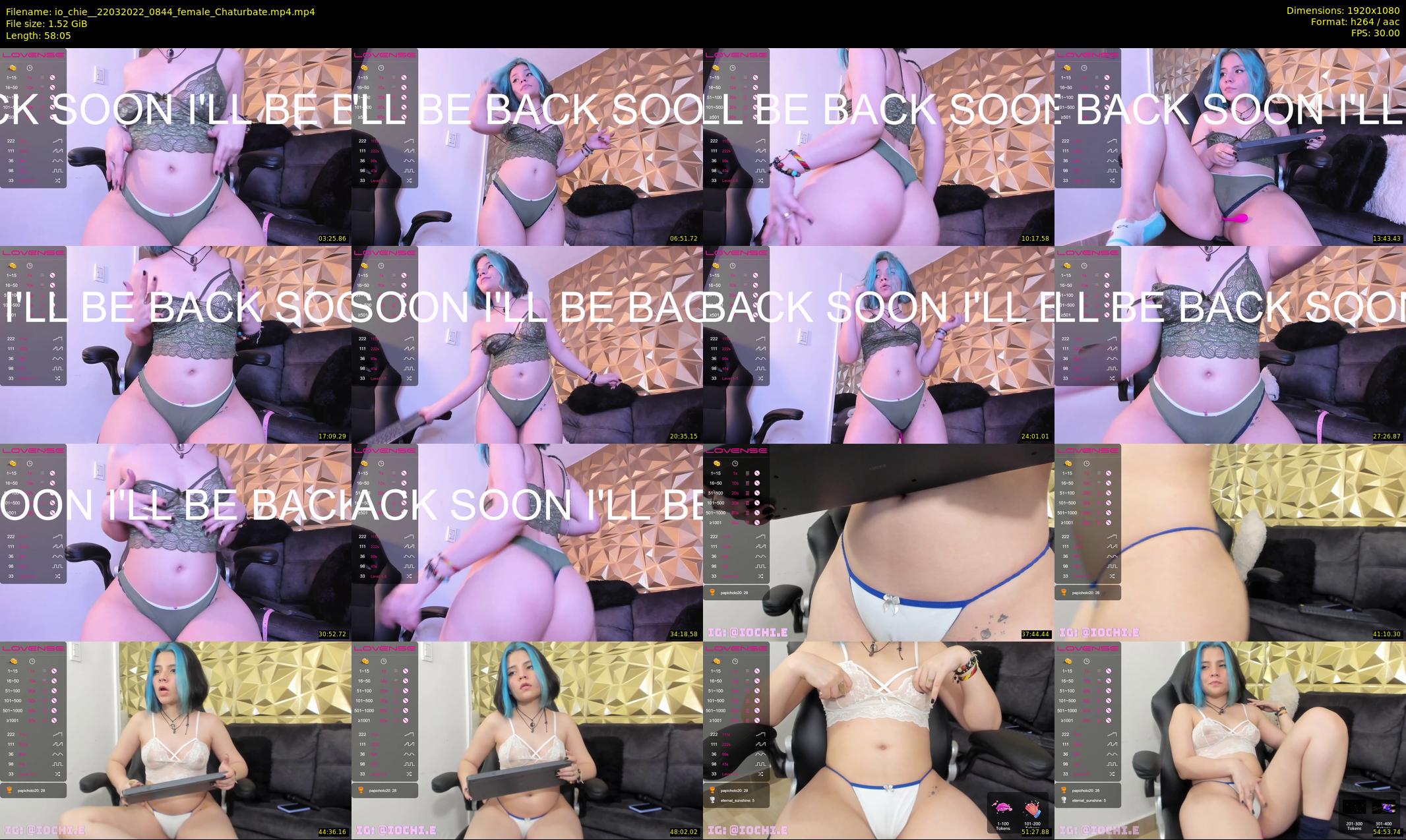 io_chie_ — 59 minute Chaturbate female cam show recording, 1080p, Mar 22, 2022