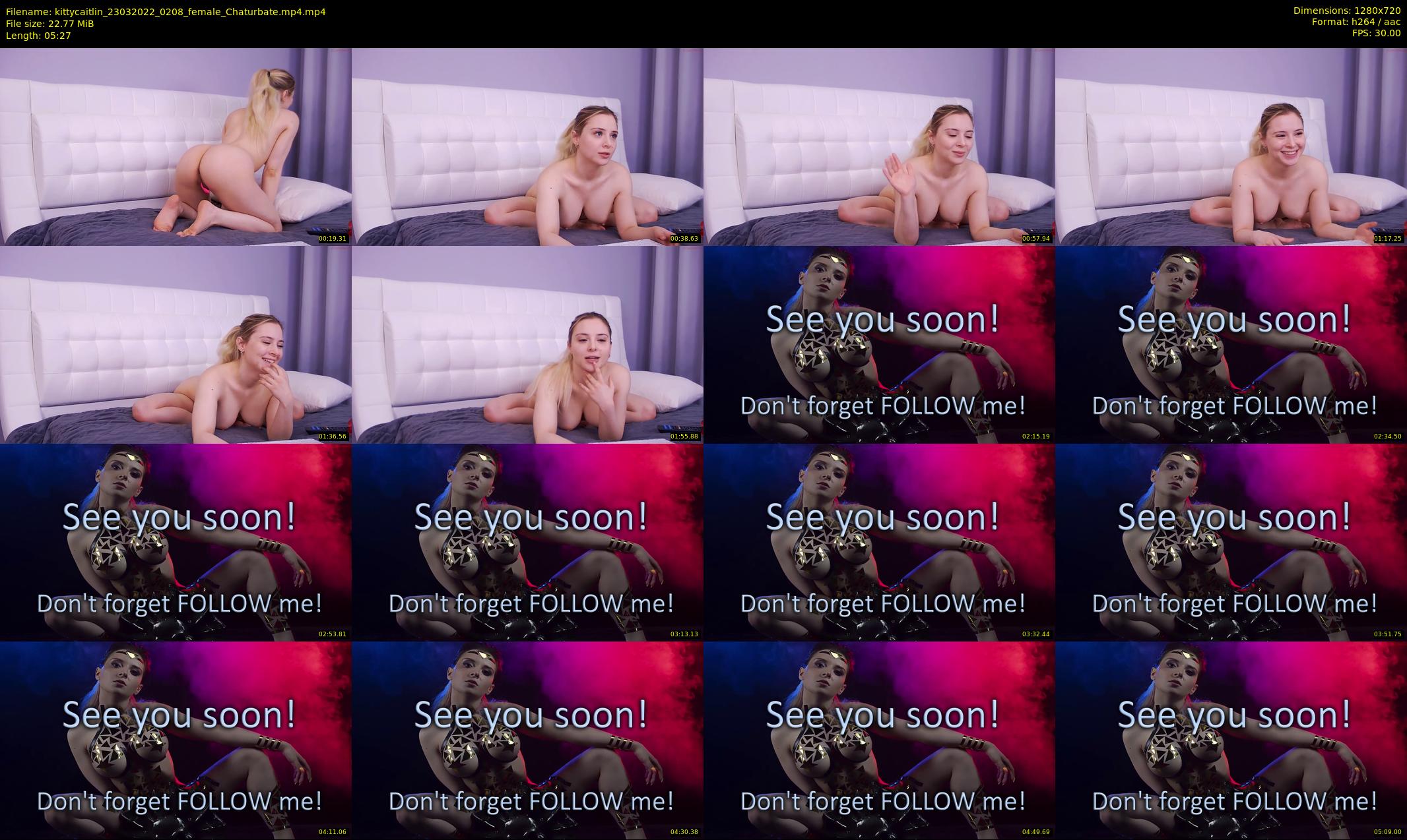 kittycaitlin — 6 minute Chaturbate female cam show recording, 720p, Mar 23, 2022
