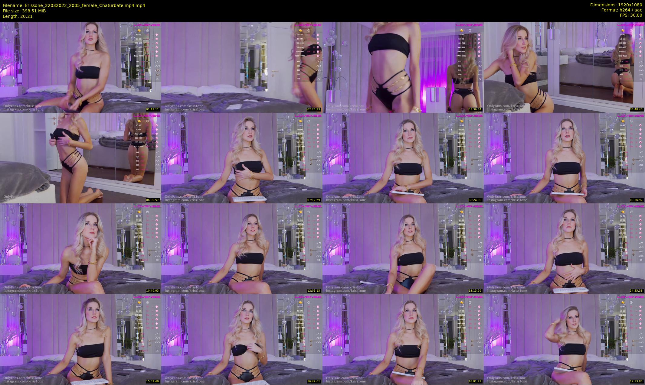 krissone — 21 minute Chaturbate female cam show recording, 1080p, Mar 22, 2022