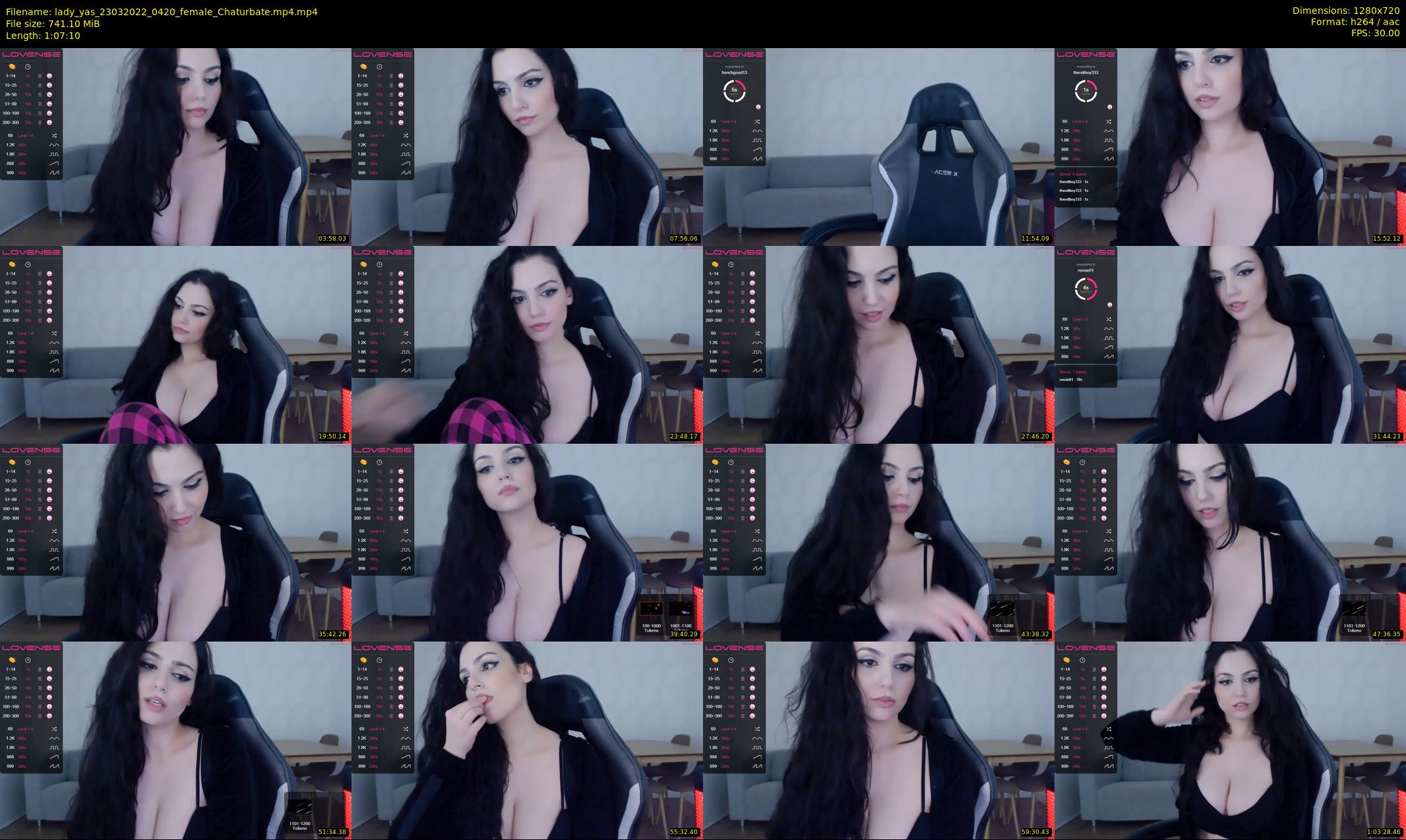 lady_yas — 68 minute Chaturbate female cam show recording, 720p, Mar 23, 2022
