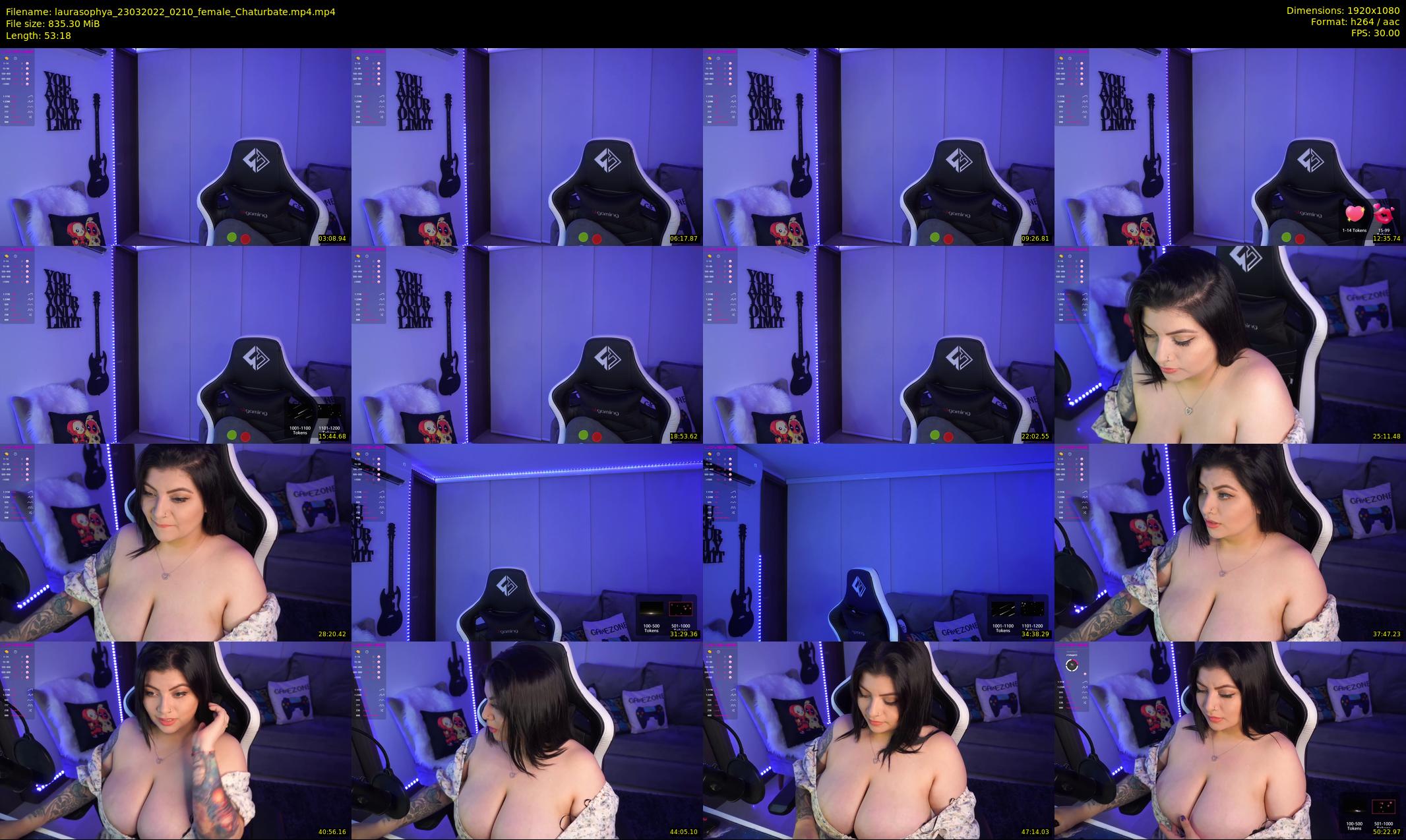 laurasophya — 54 minute Chaturbate female cam show recording, 1080p, Mar 23, 2022