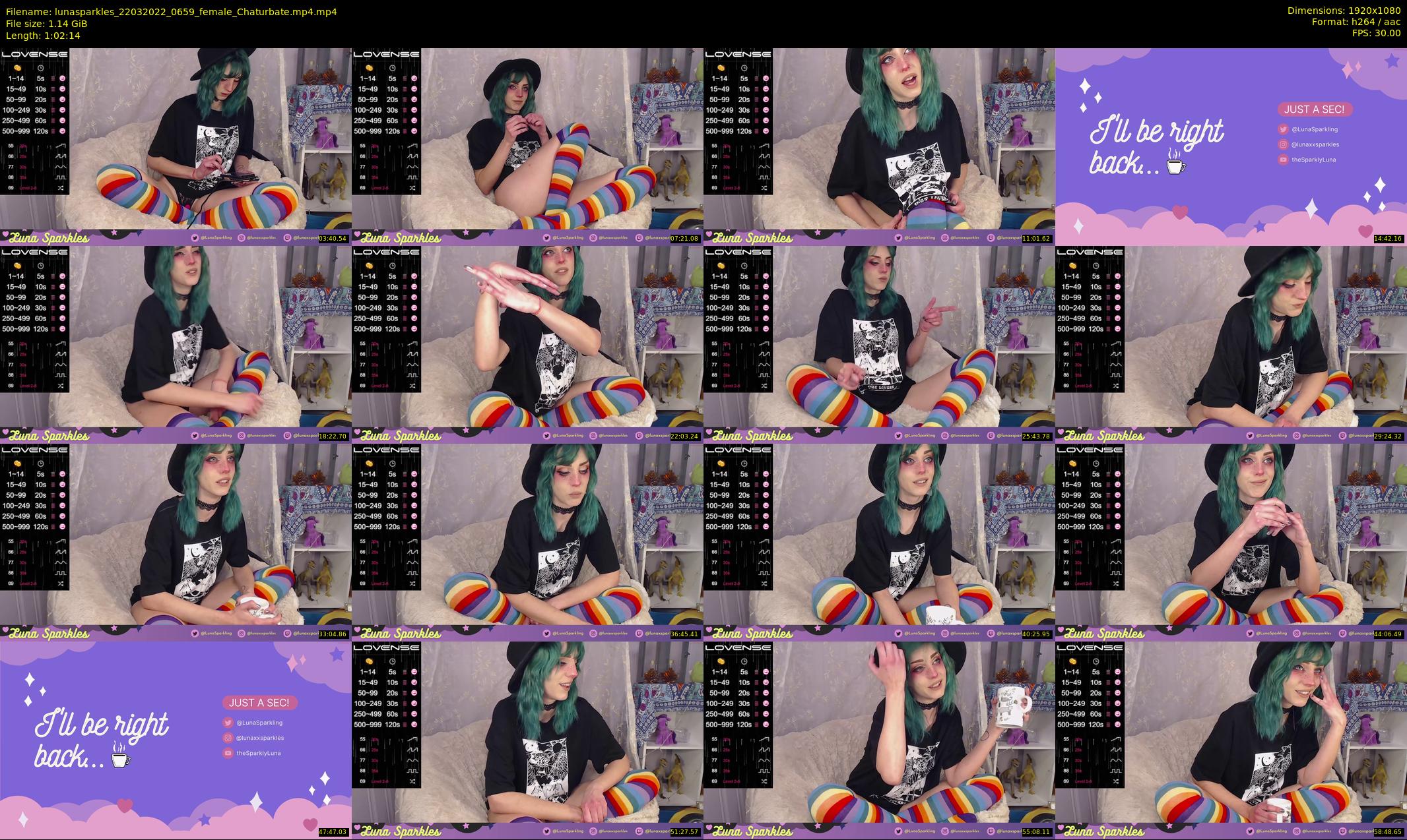 lunasparkles — 63 minute Chaturbate female cam show recording, 1080p, Mar 22, 2022