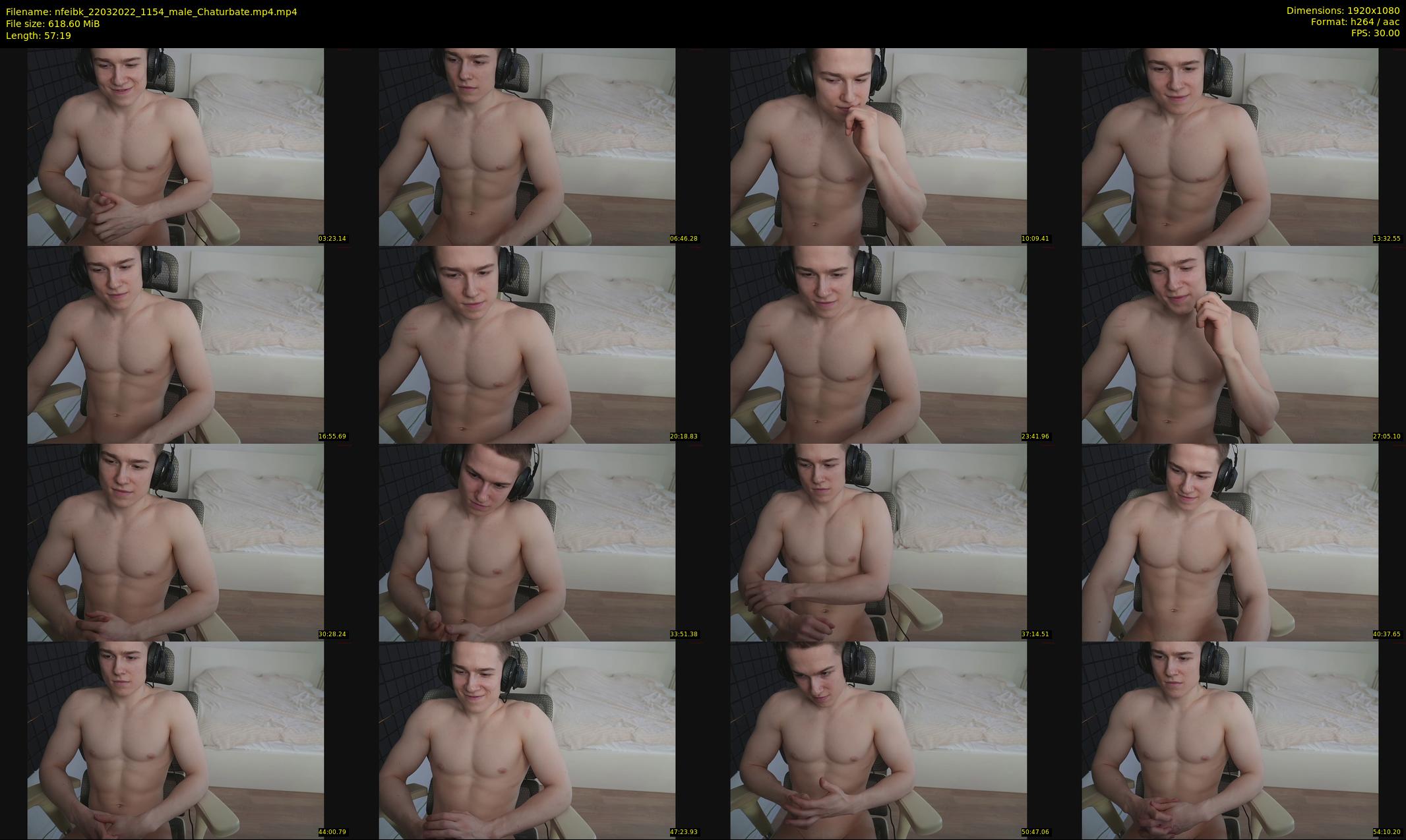 nfeibk — 58 minute Chaturbate male cam show recording, 1080p, Mar 22, 2022