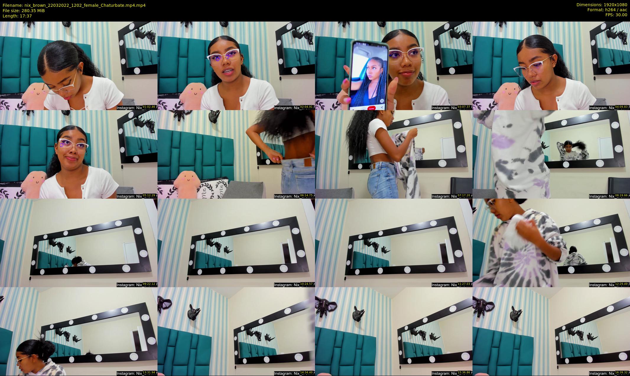 nix_brown — 18 minute Chaturbate female cam show recording, 1080p, Mar 22, 2022