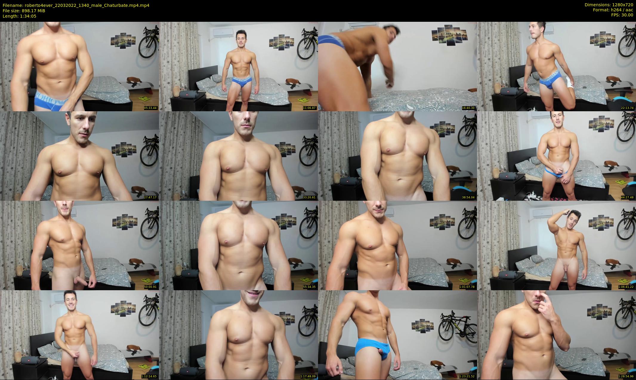 roberto4ever — 95 minute Chaturbate male cam show recording, 720p, Mar 22, 2022