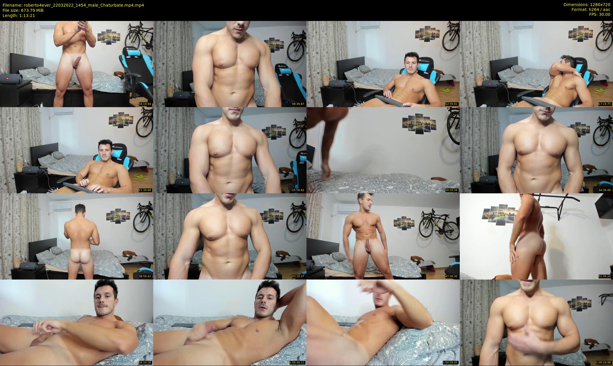 roberto4ever — 74 minute Chaturbate male cam show recording, 720p, Mar 22, 2022