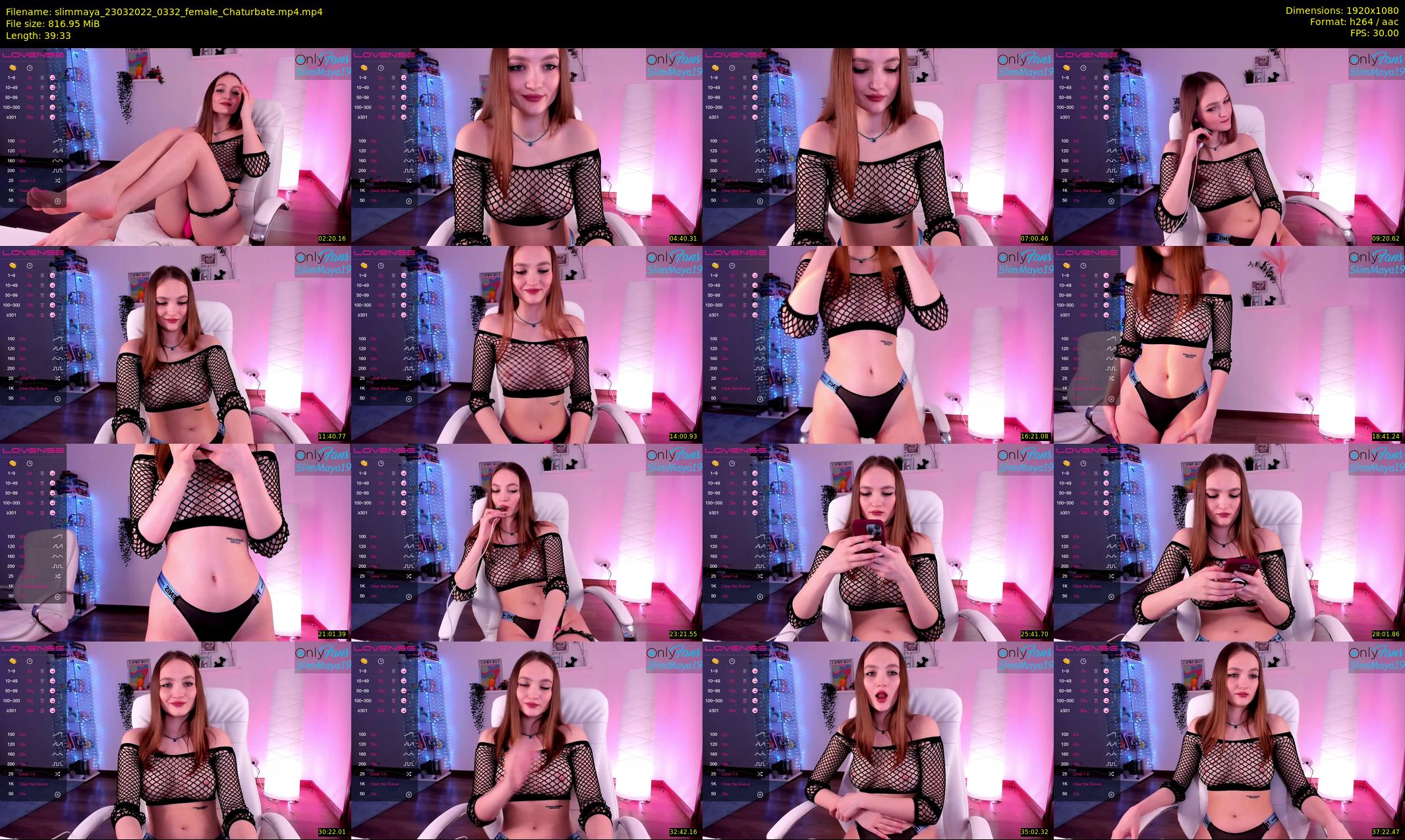 slimmaya — 40 minute Chaturbate female cam show recording, 1080p, Mar 23, 2022