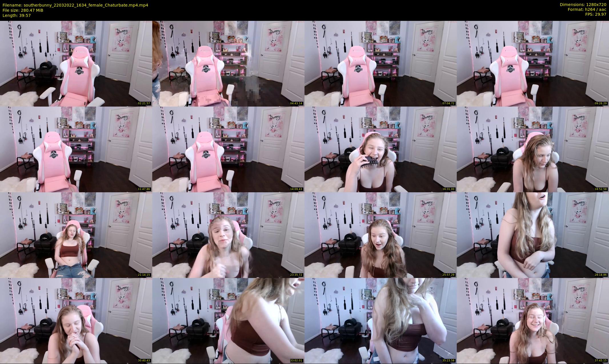 southerbunny — 40 minute Chaturbate female cam show recording, 720p, Mar 22, 2022