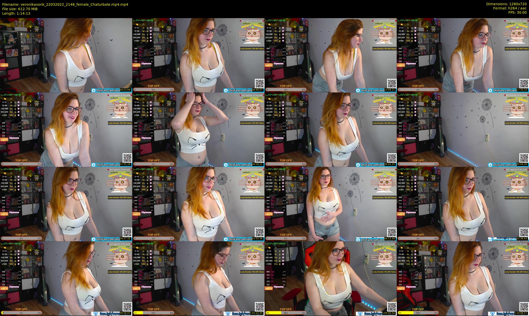 veronikavonk — 75 minute Chaturbate female cam show recording, 720p, Mar 22, 2022