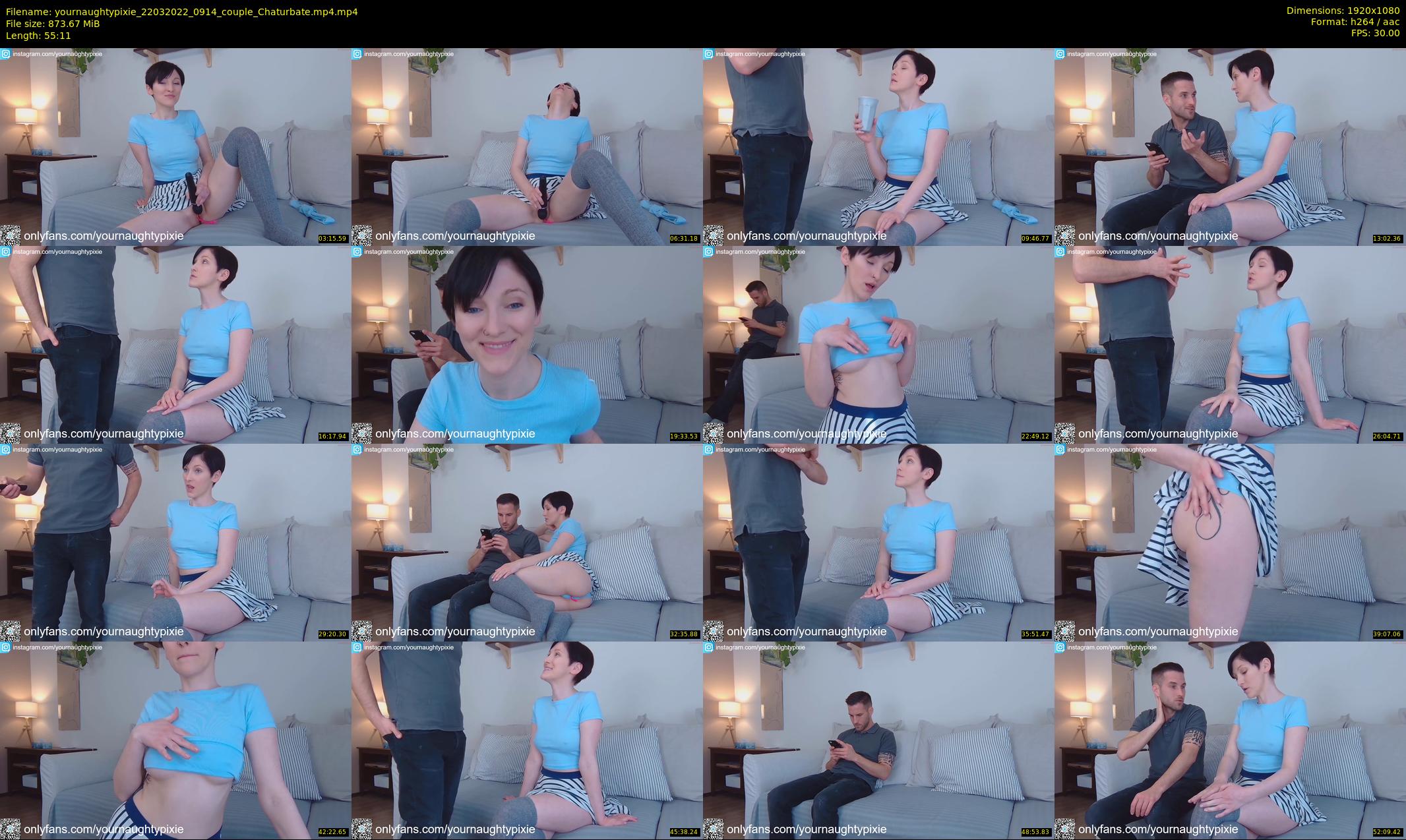yournaughtypixie — 56 minute Chaturbate couple cam show recording, 1080p, Mar 22, 2022
