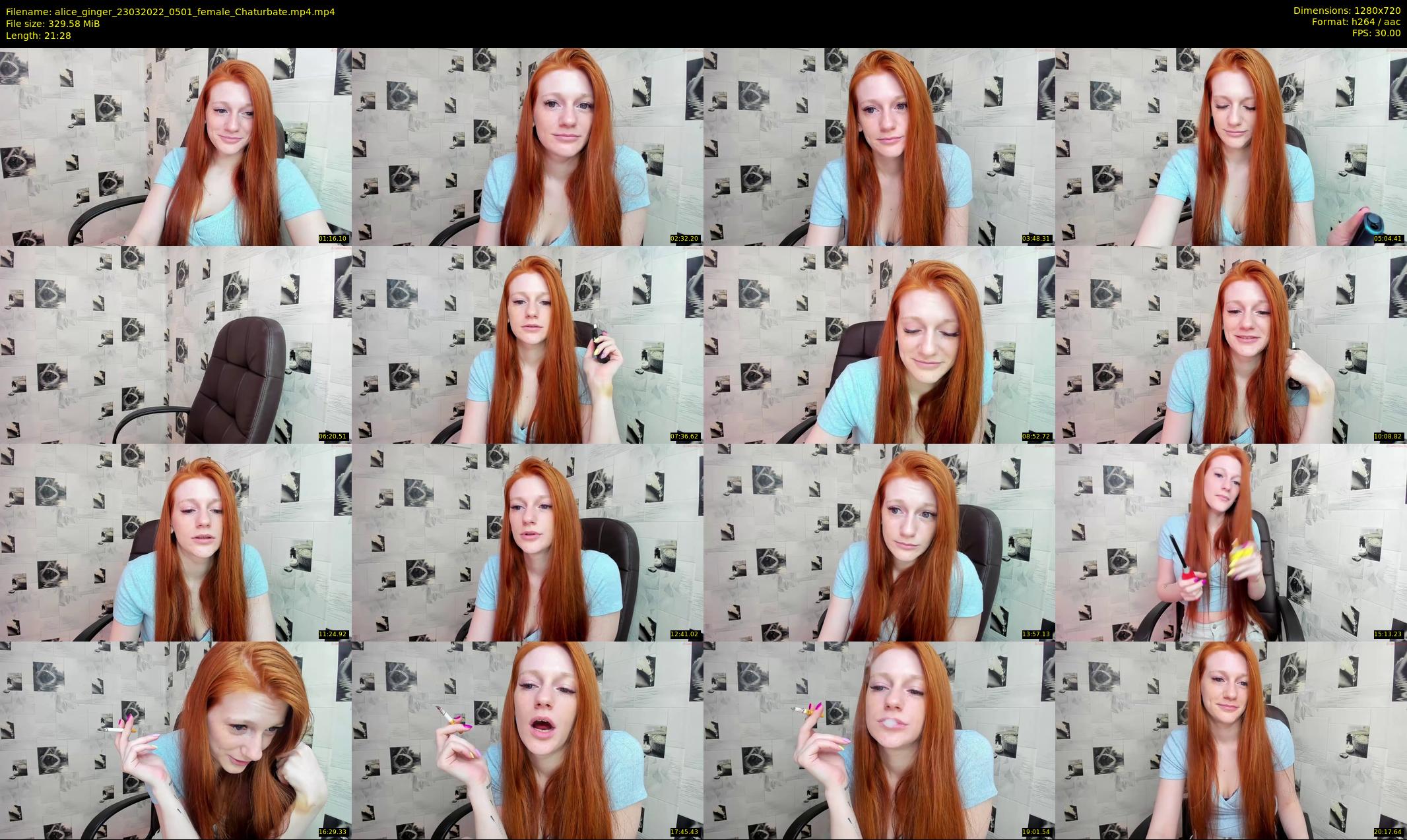 alice_ginger — 22 minute Chaturbate female cam show recording, 720p, Mar 23, 2022