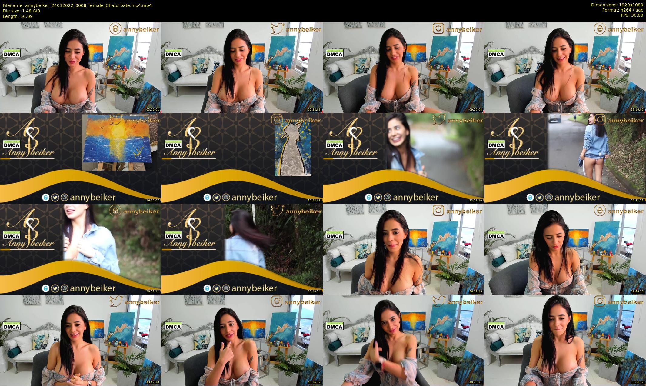 annybeiker — 57 minute Chaturbate female cam show recording, 1080p, Mar 24, 2022