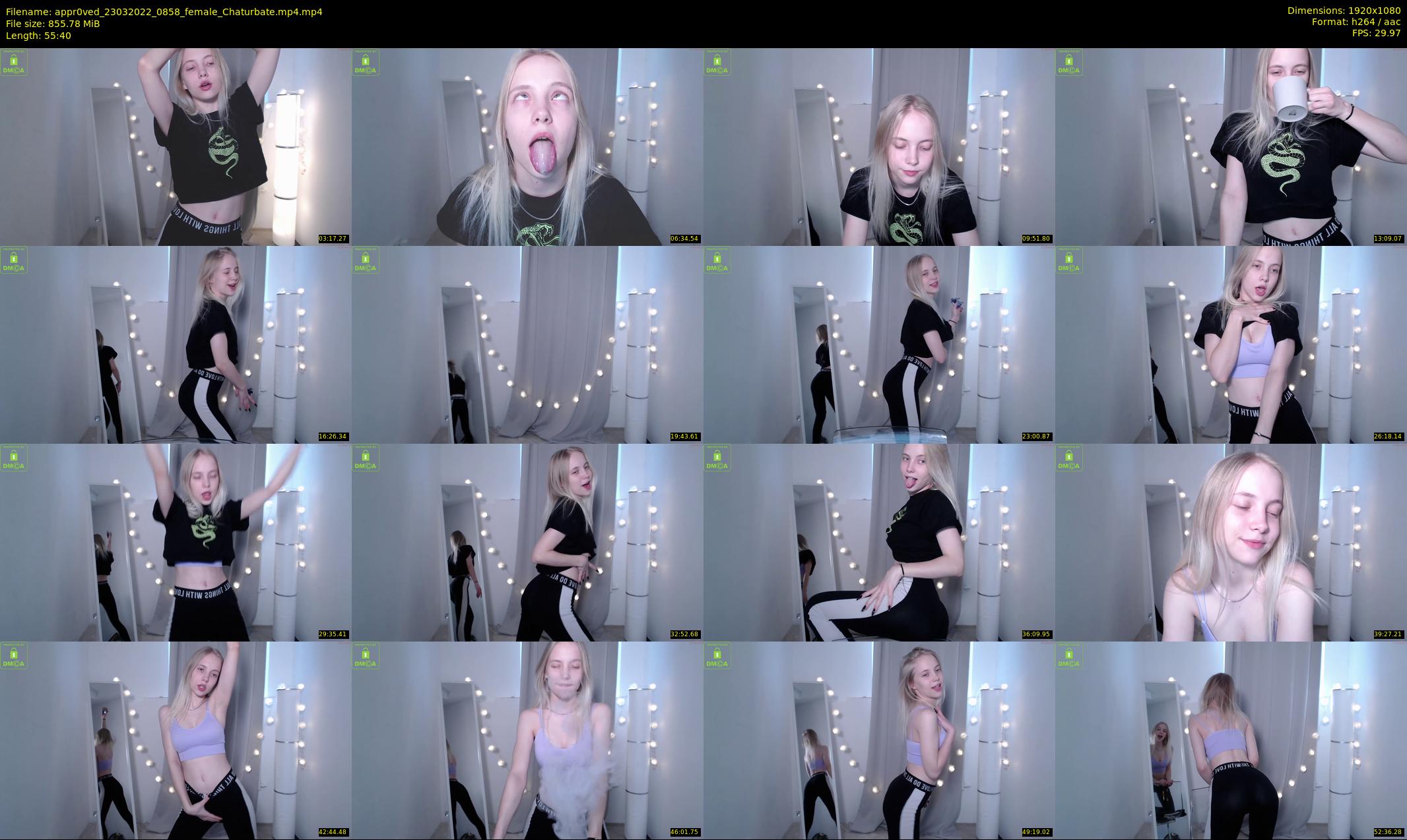 appr0ved — 56 minute Chaturbate female cam show recording, 1080p, Mar 23, 2022
